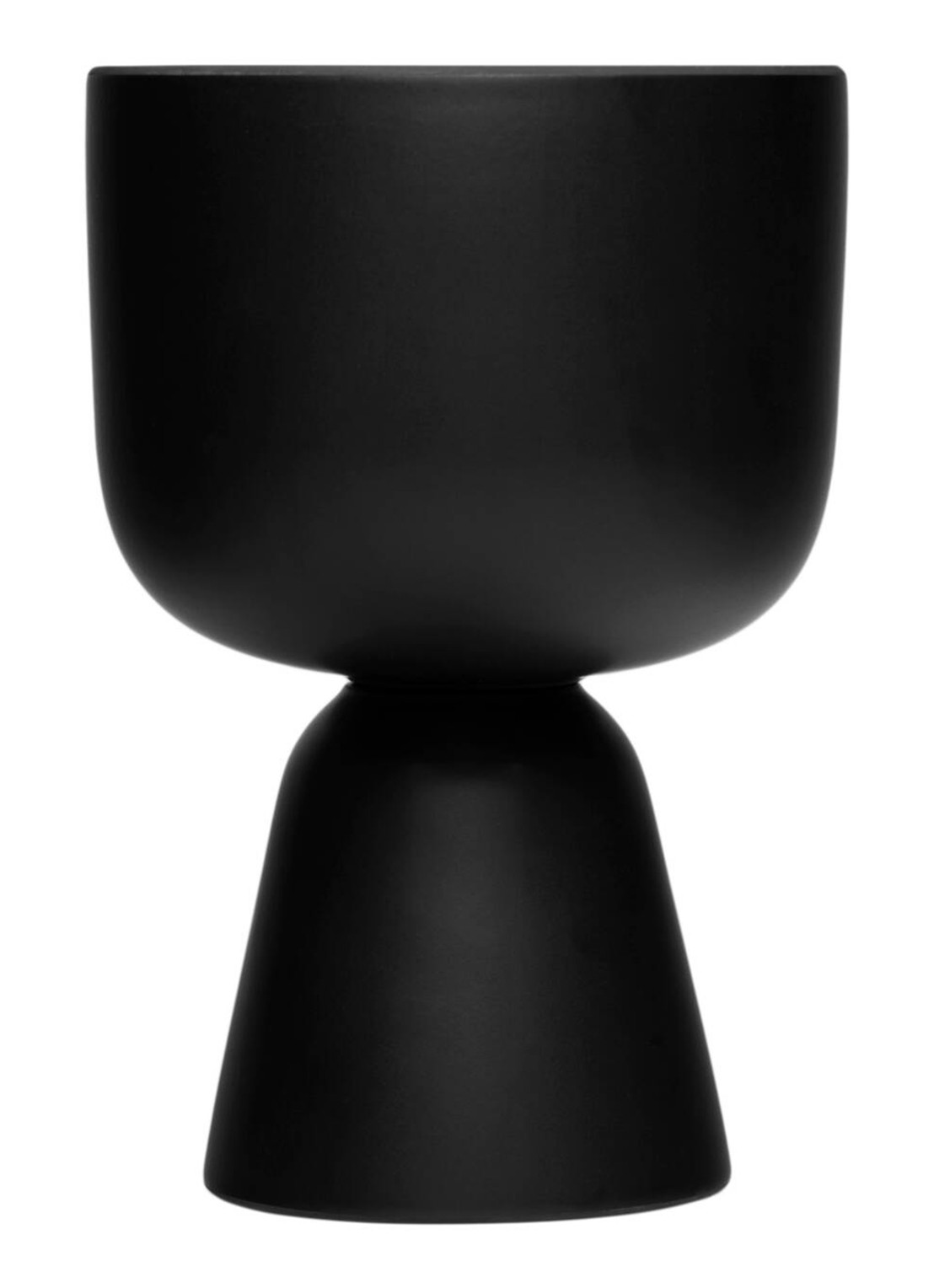 Iittala Nappula bloempot 23 x 15,5 cm - voorkant zwart