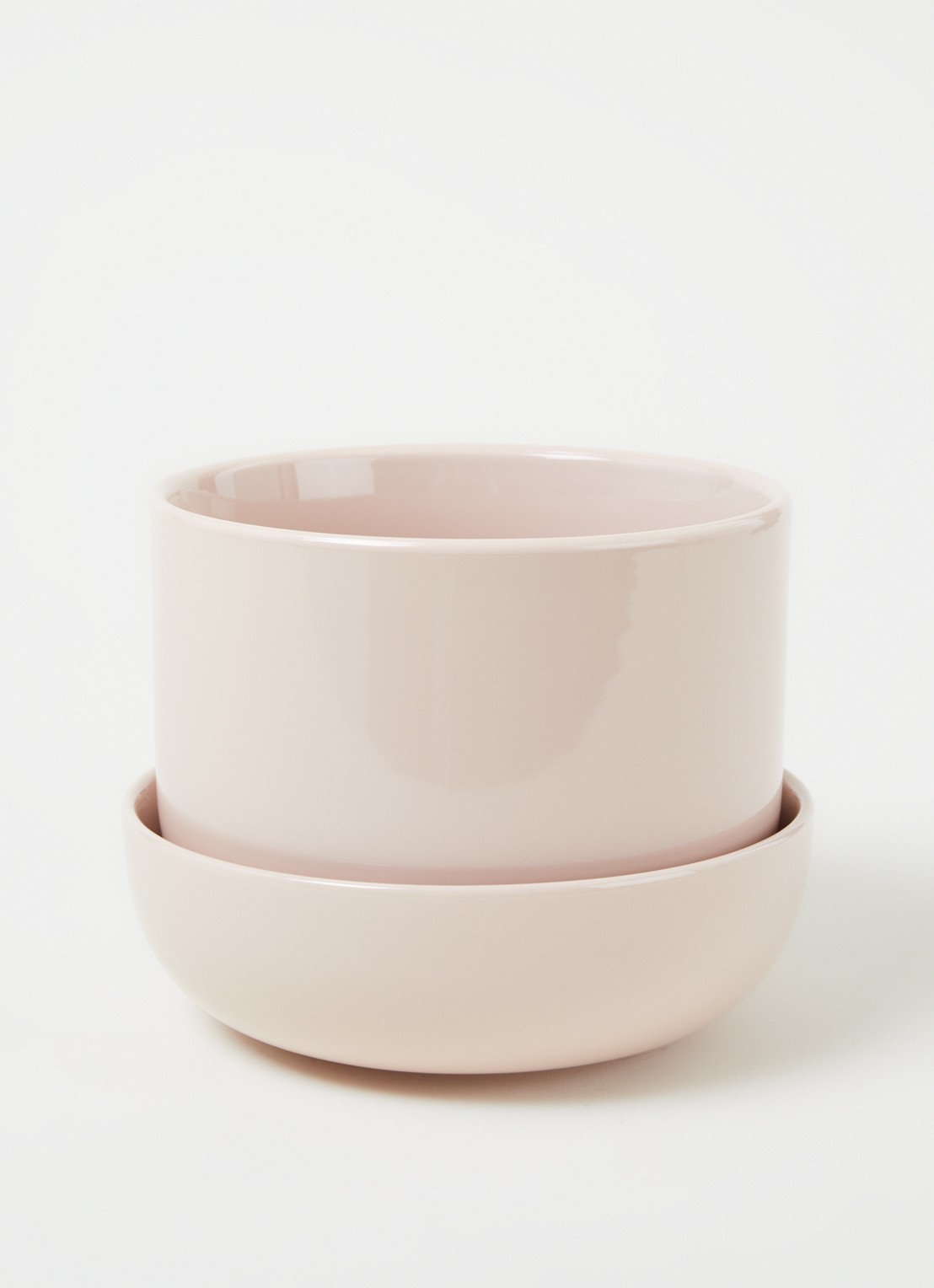 Iittala Nappula bloempot keramiek voor binnen 13 cm - voorkant 3 lichtroze