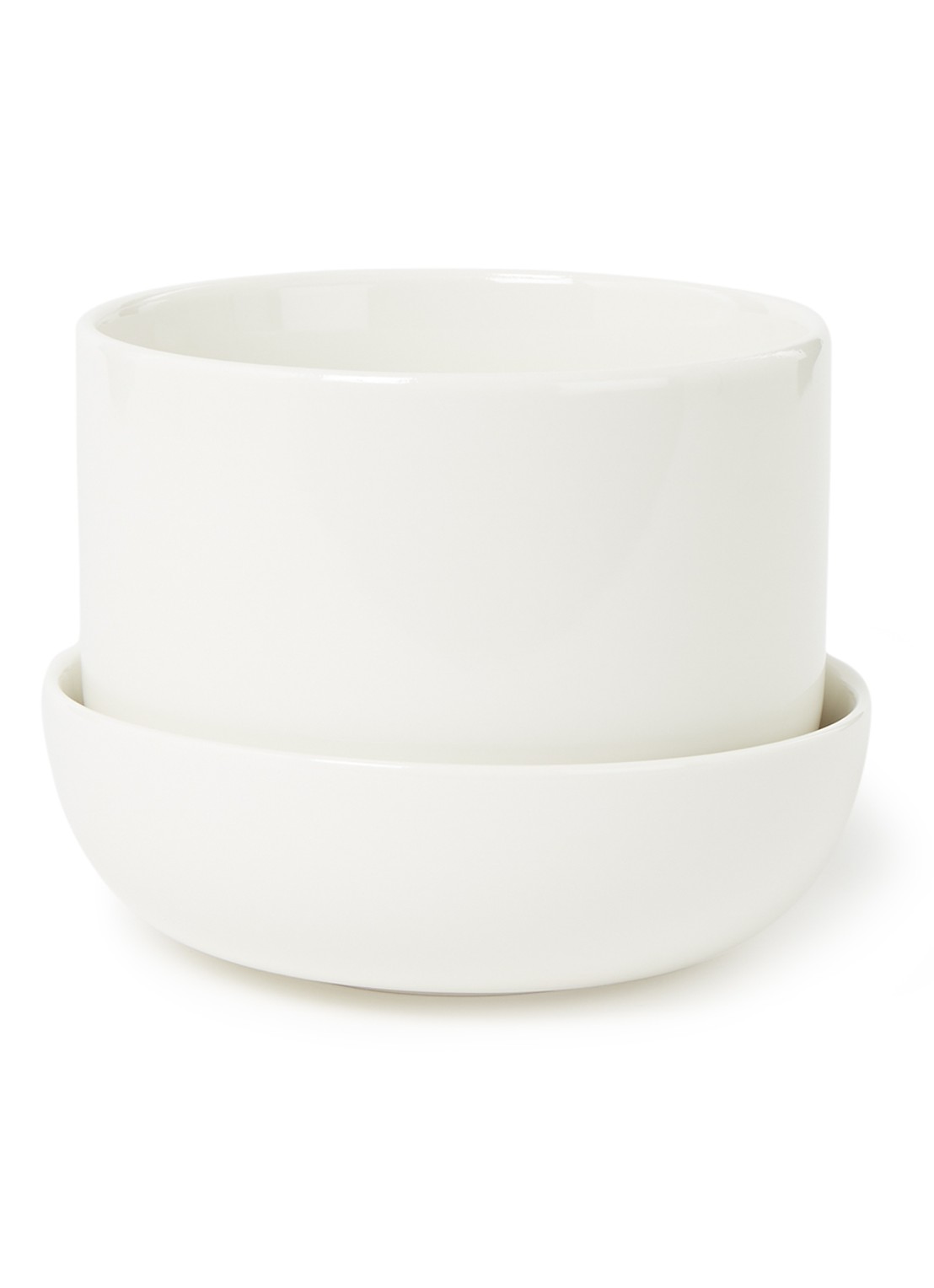 Iittala Nappula bloempot keramiek voor binnen Ø17 cm - voorkant wit