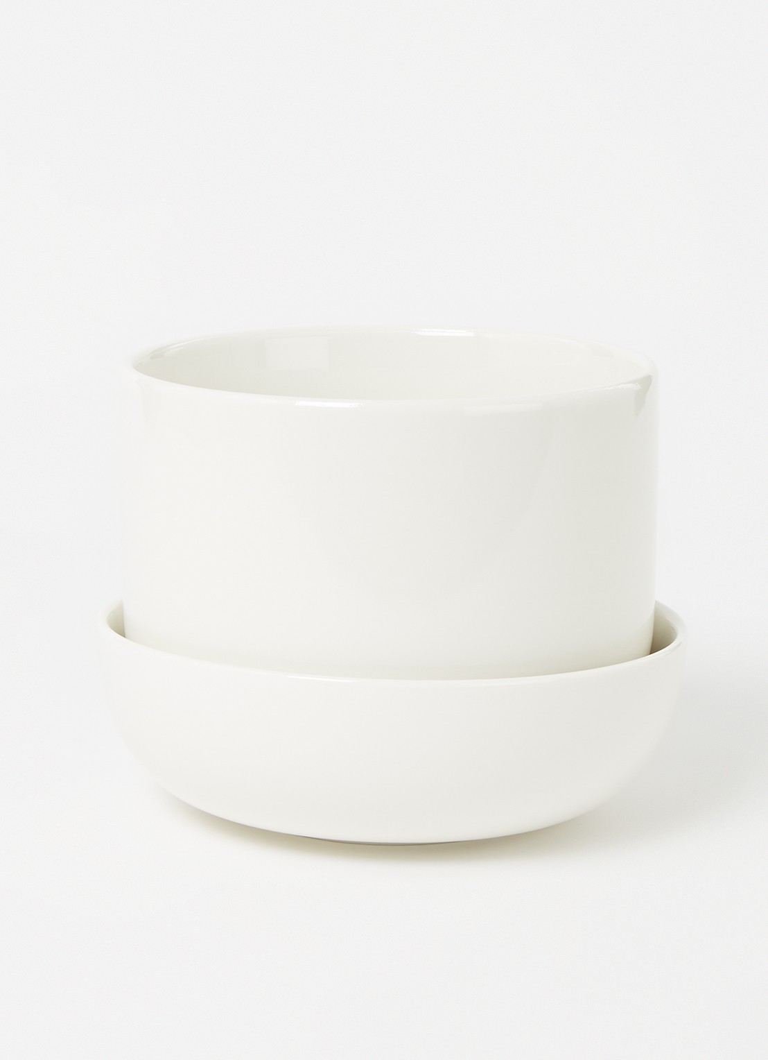 Iittala Nappula bloempot keramiek voor binnen Ø17 cm - voorkant 2 wit