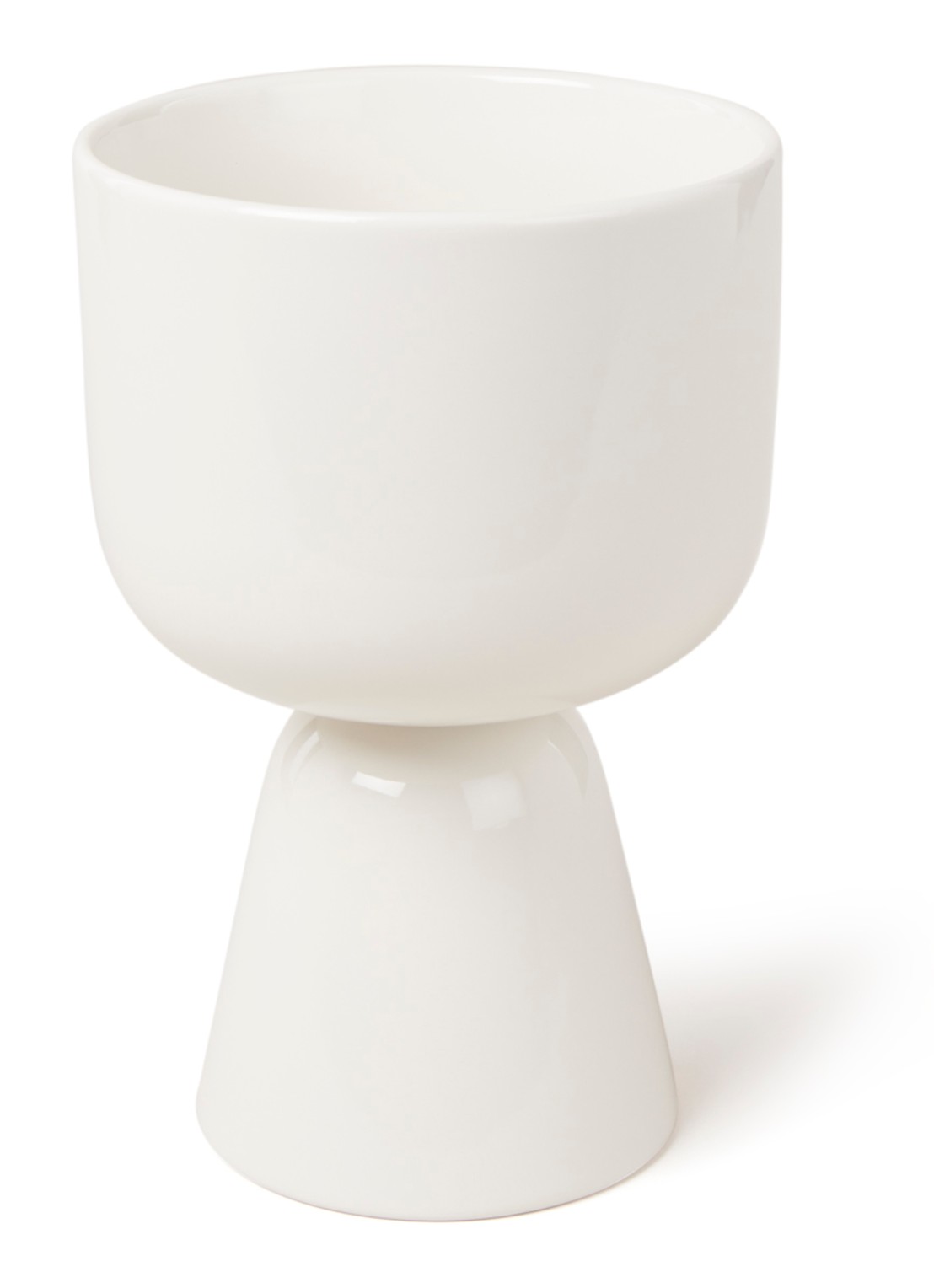 Iittala Nappula bloempot van keramiek voor binnen Ø15,5 cm - voorkant 5 wit