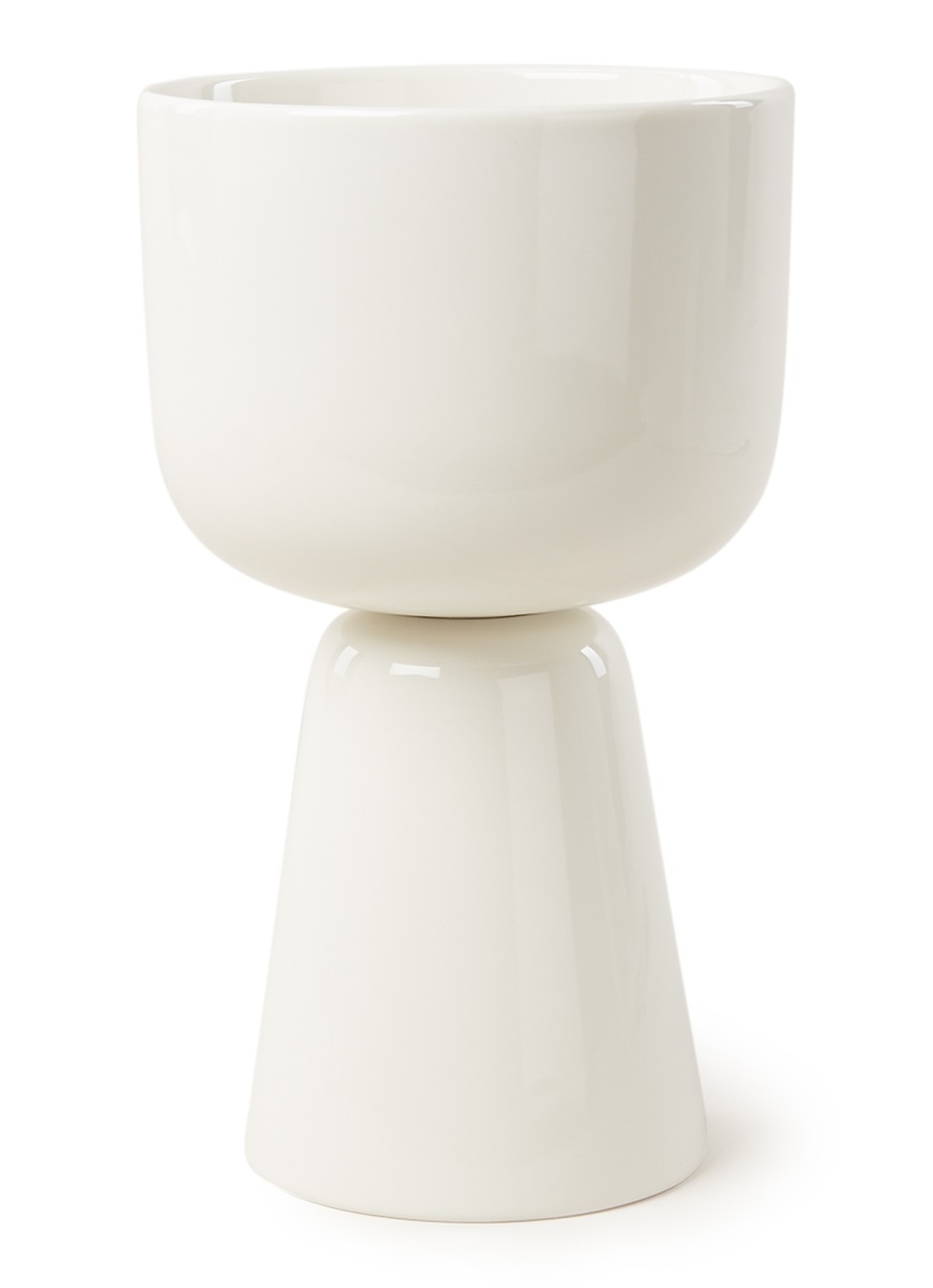 Iittala Nappula bloempot van keramiek voor binnen Ø15,5 cm - voorkant 4 wit