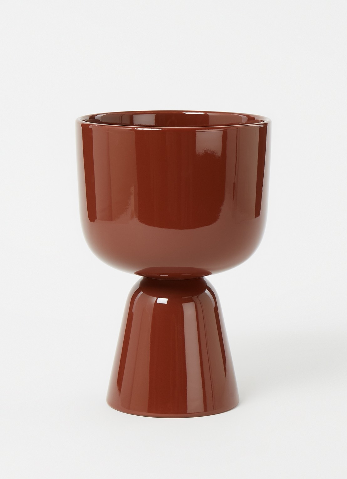 Iittala Nappula bloempot van keramiek voor binnen Ø15,5 cm - voorkant 3 bruin