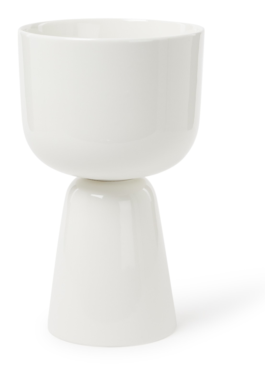 Iittala Nappula bloempot van keramiek voor binnen Ø 19 cm - voorkant wit
