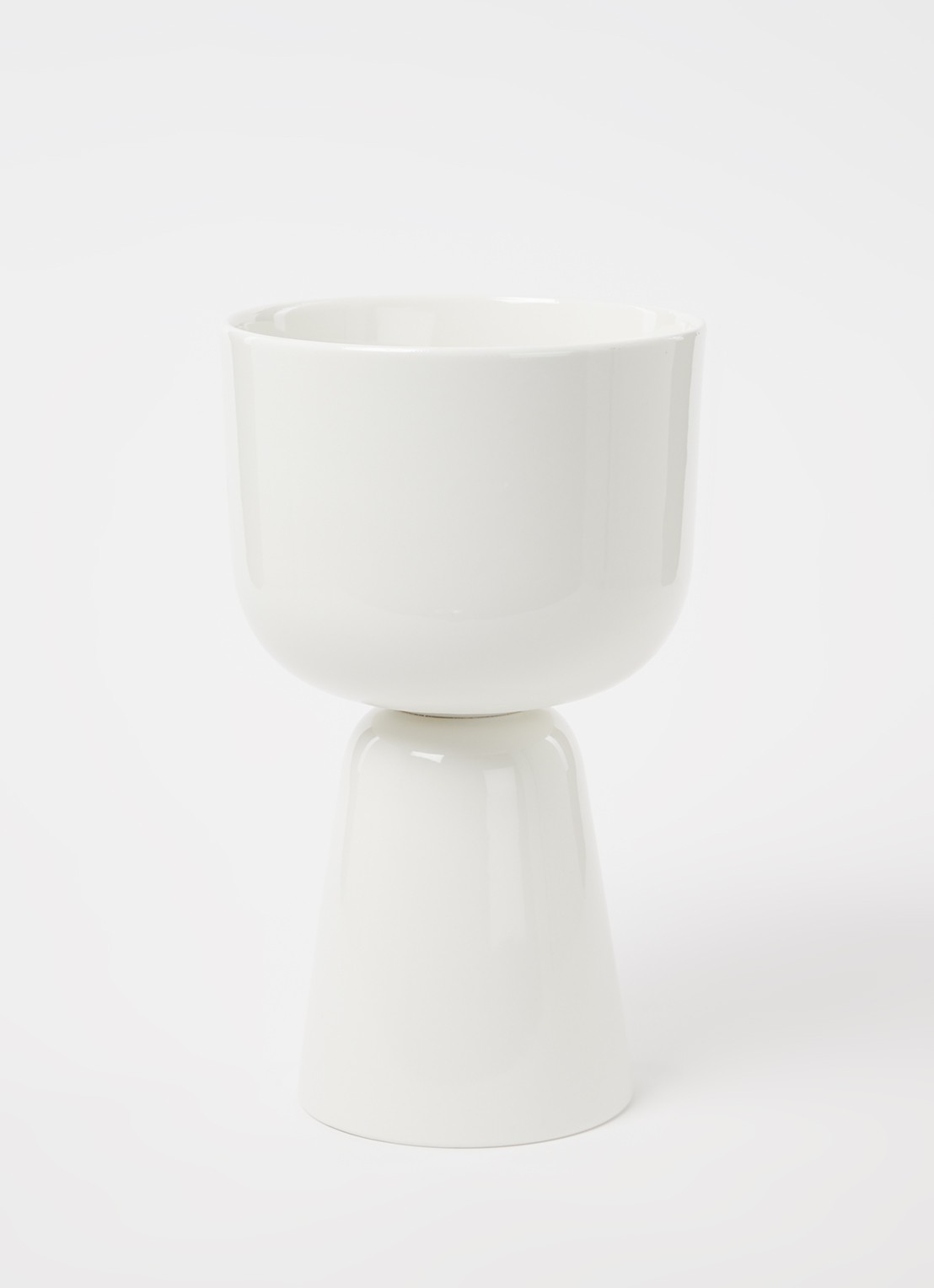 Iittala Nappula bloempot van keramiek voor binnen Ø 19 cm - voorkant 2 wit