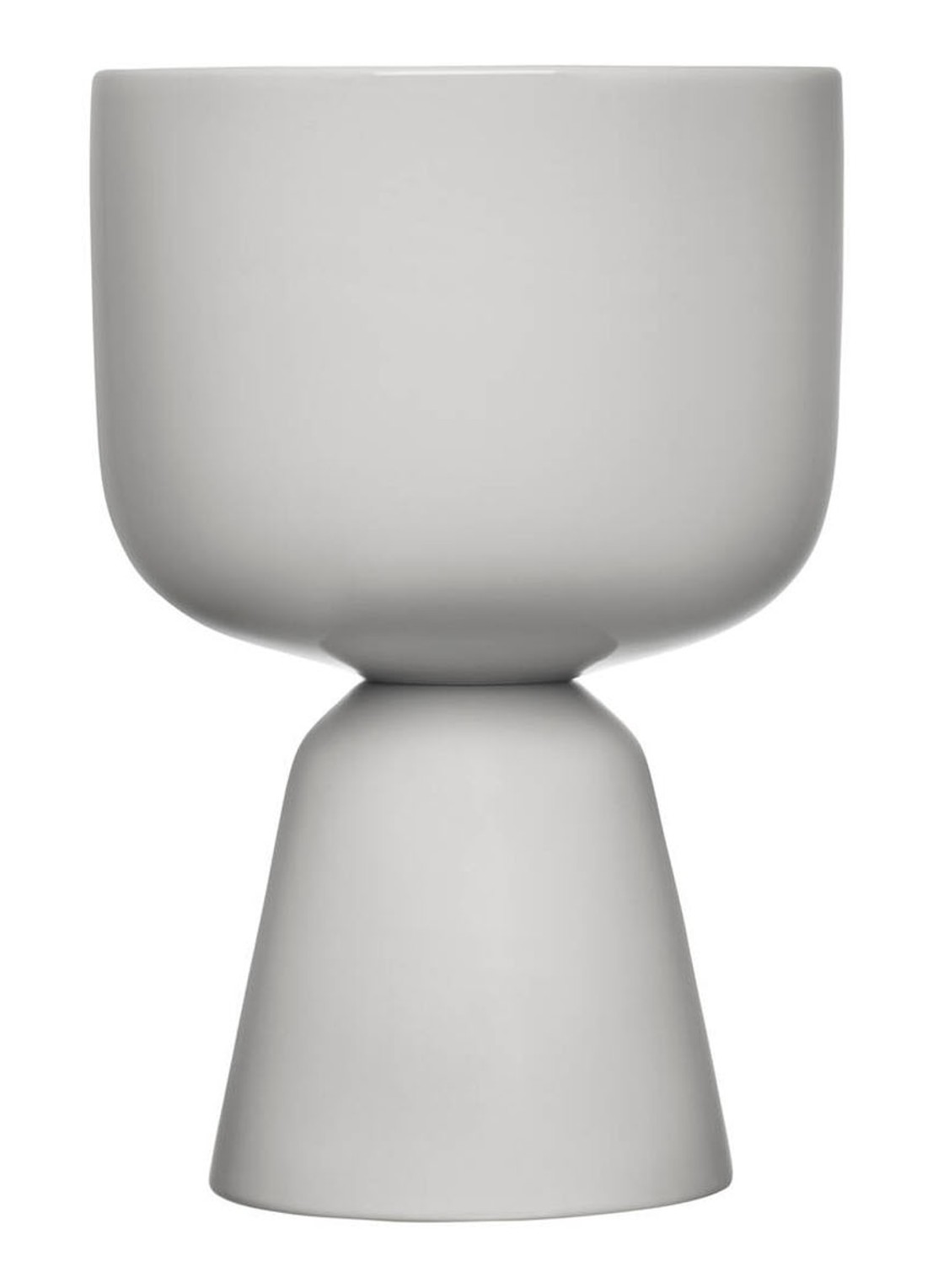 Iittala Nappula bloempot voor binnen Ø15,5 cm - voorkant lichtgrijs
