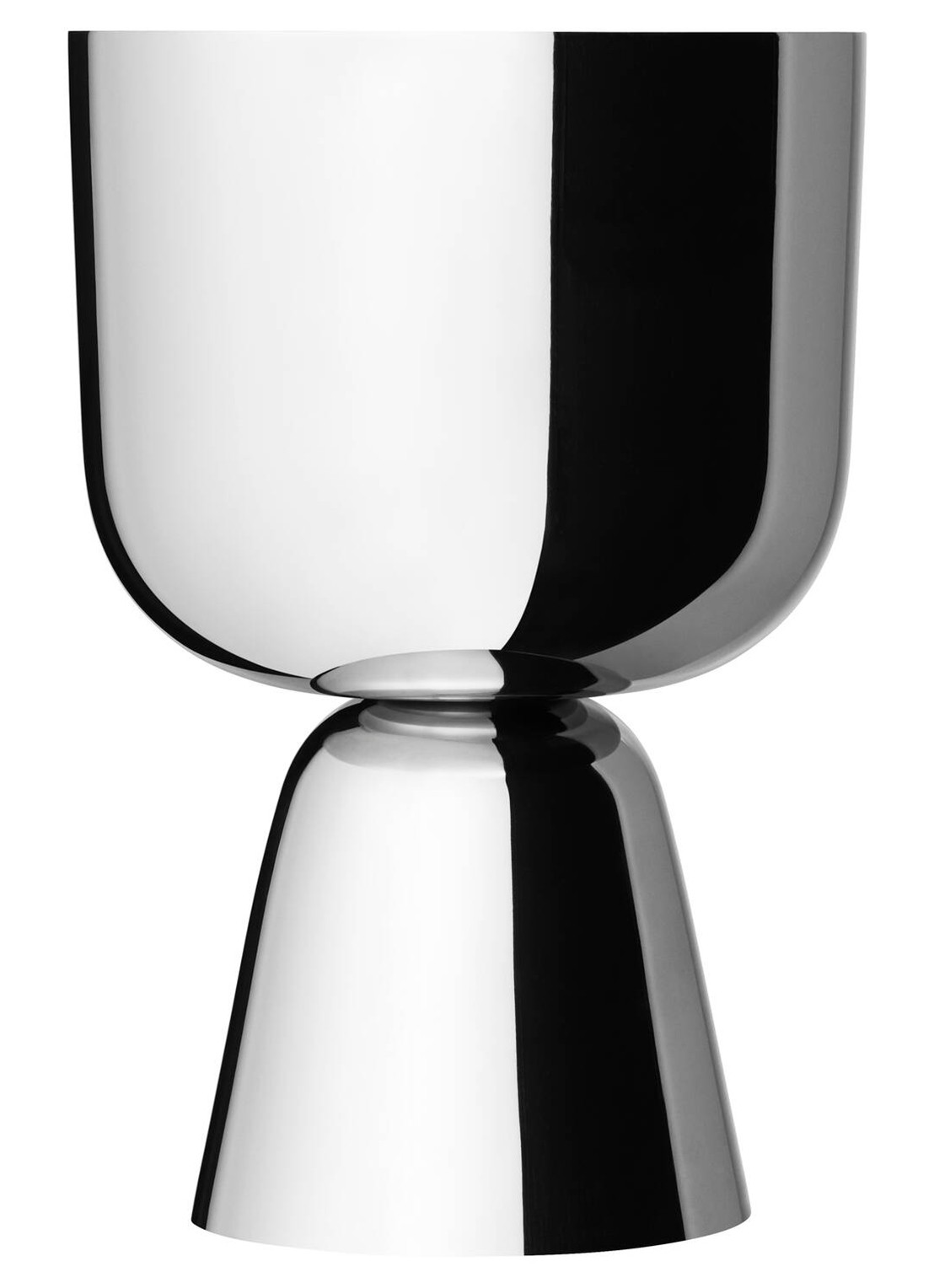 Iittala Nappula bloempot voor binnen 19 x 12,5 cm - voorkant 2 zilver