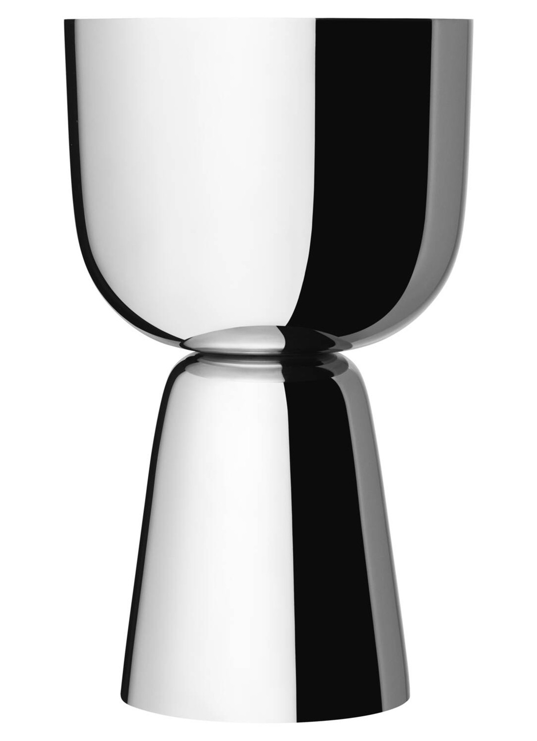 Iittala Nappula bloempot voor binnen 32 x 19 cm - voorkant 2 zilver