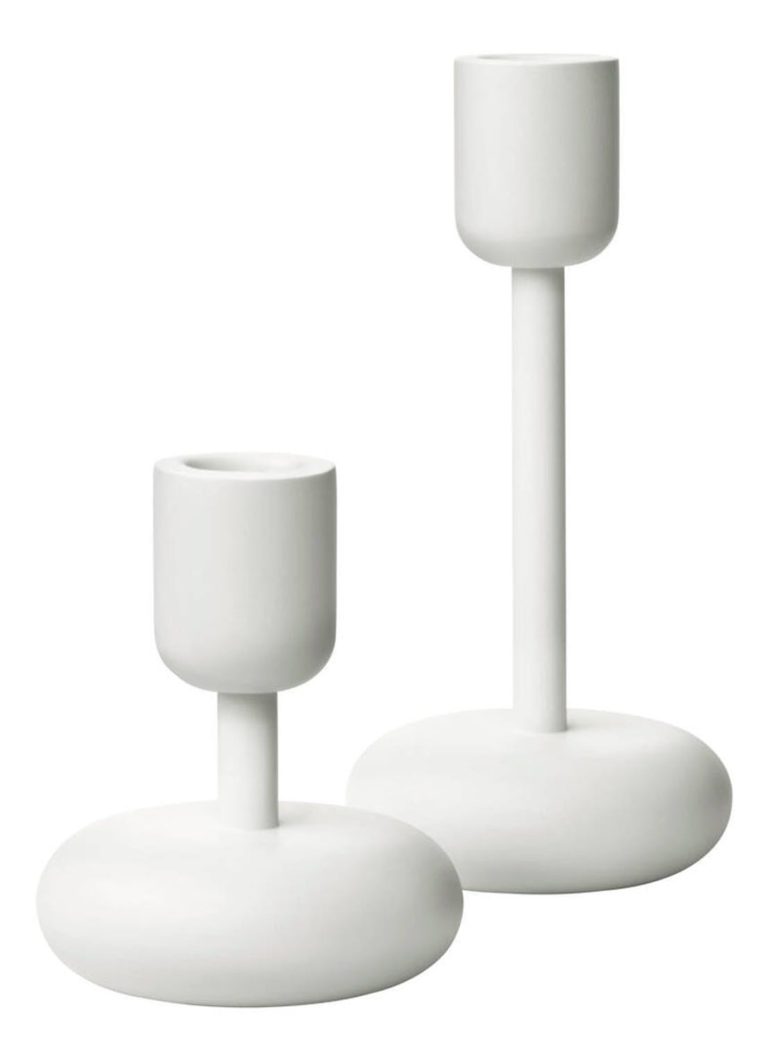 Iittala Nappula kandelaar 10,7 cm - voorkant 2 wit