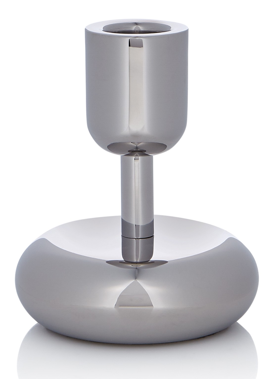 Iittala Nappula kandelaar 10,7 cm - voorkant zilver