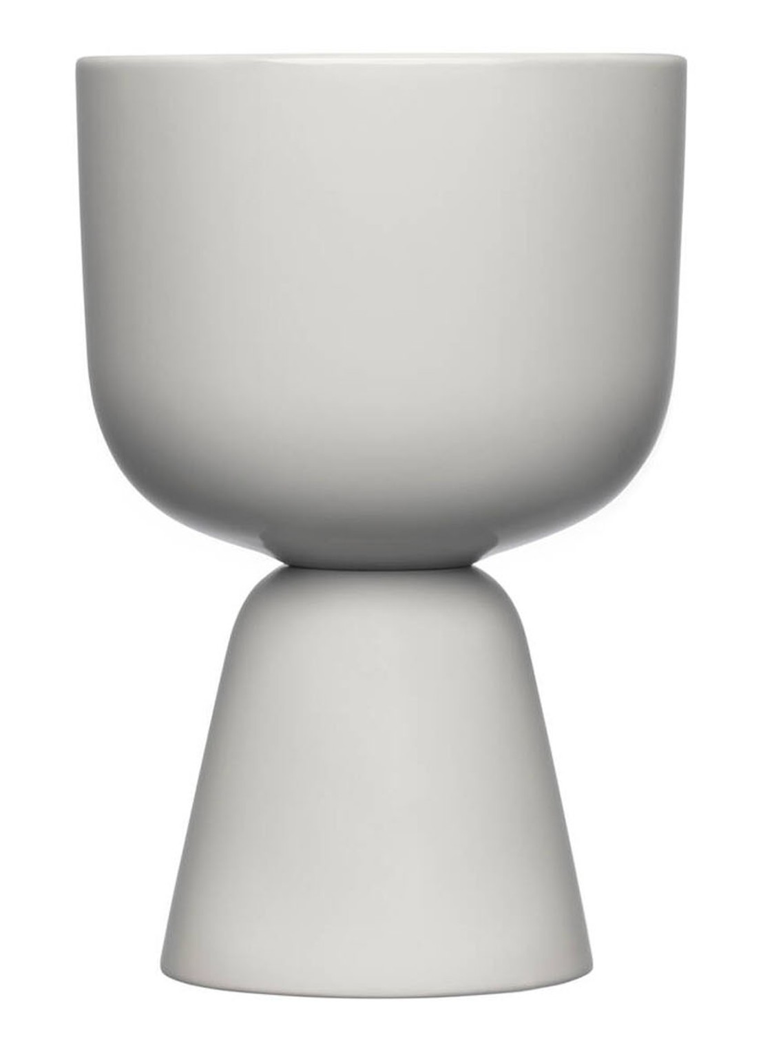 Iittala Napulla bloempot voor binnen Ø12,5 cm - voorkant lichtgrijs