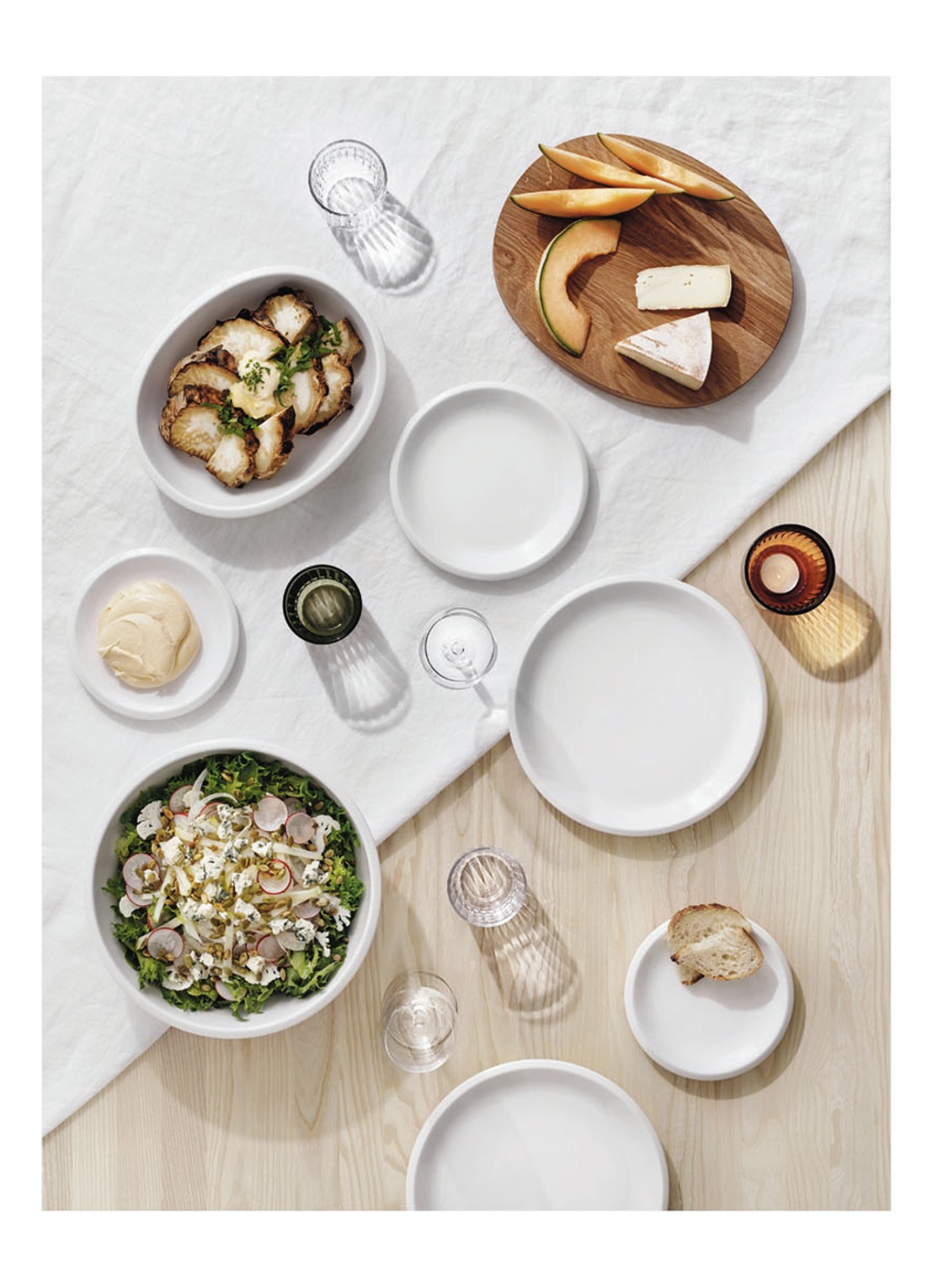 Iittala Raami serveerschaal 29 cm  - voorkant 2 wit