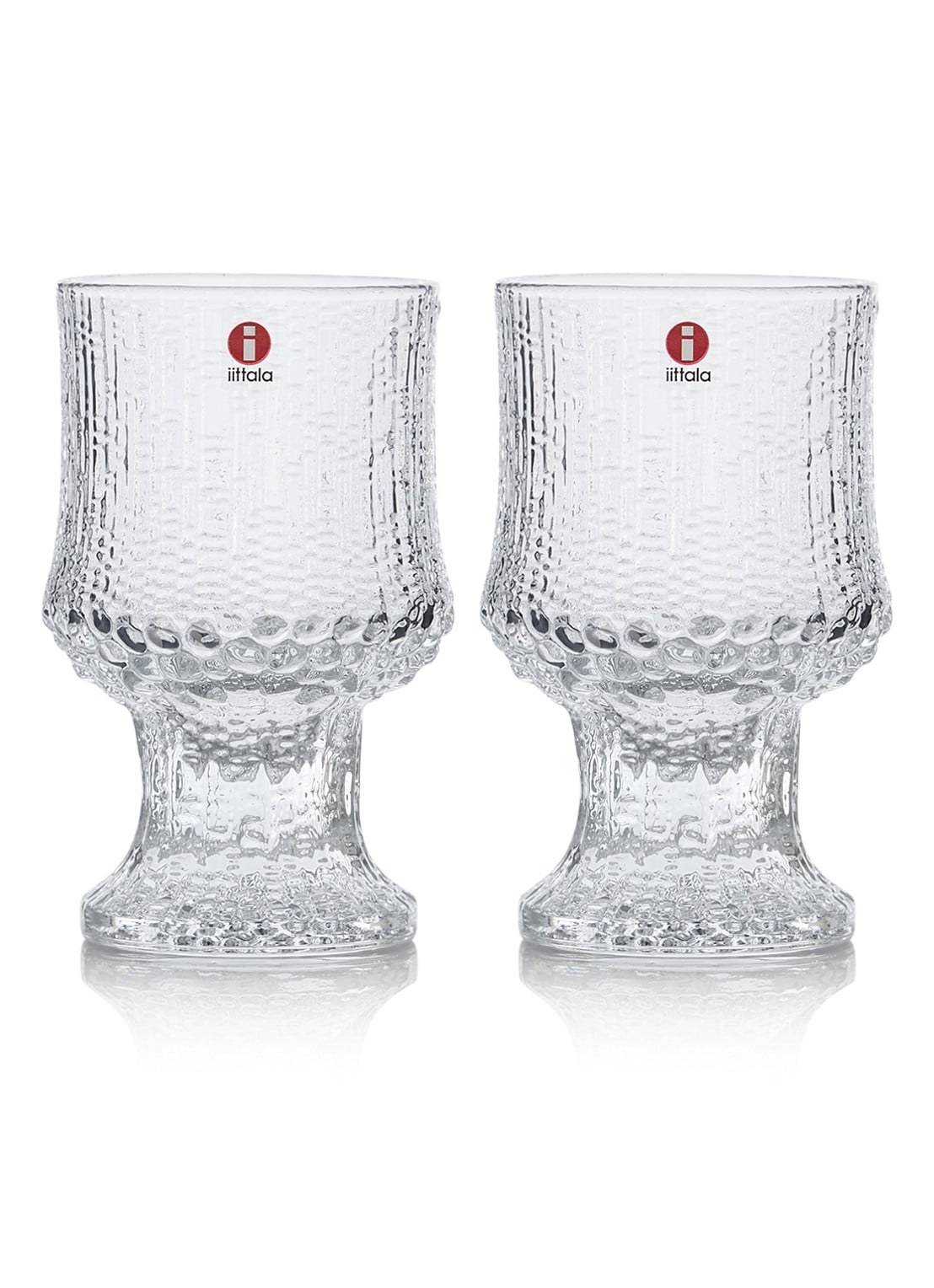 Iittala Rode wijnglas 23 cl set van 2 - voorkant transparant
