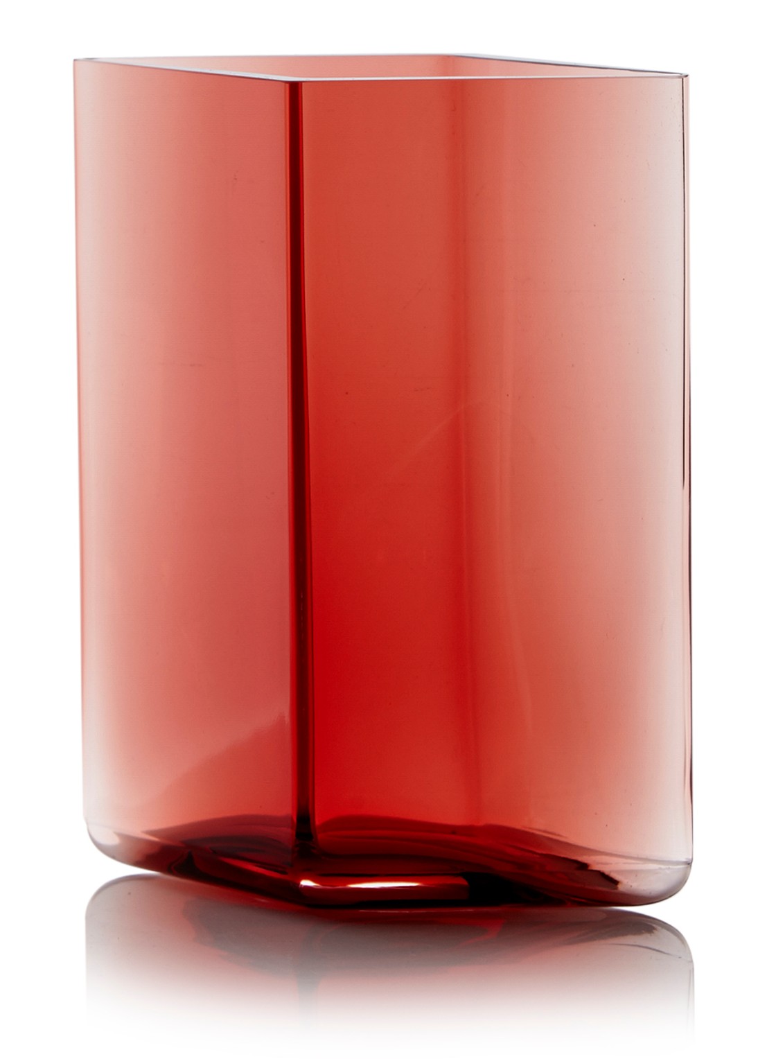 Iittala Ruutu vaas 14 cm - voorkant rood
