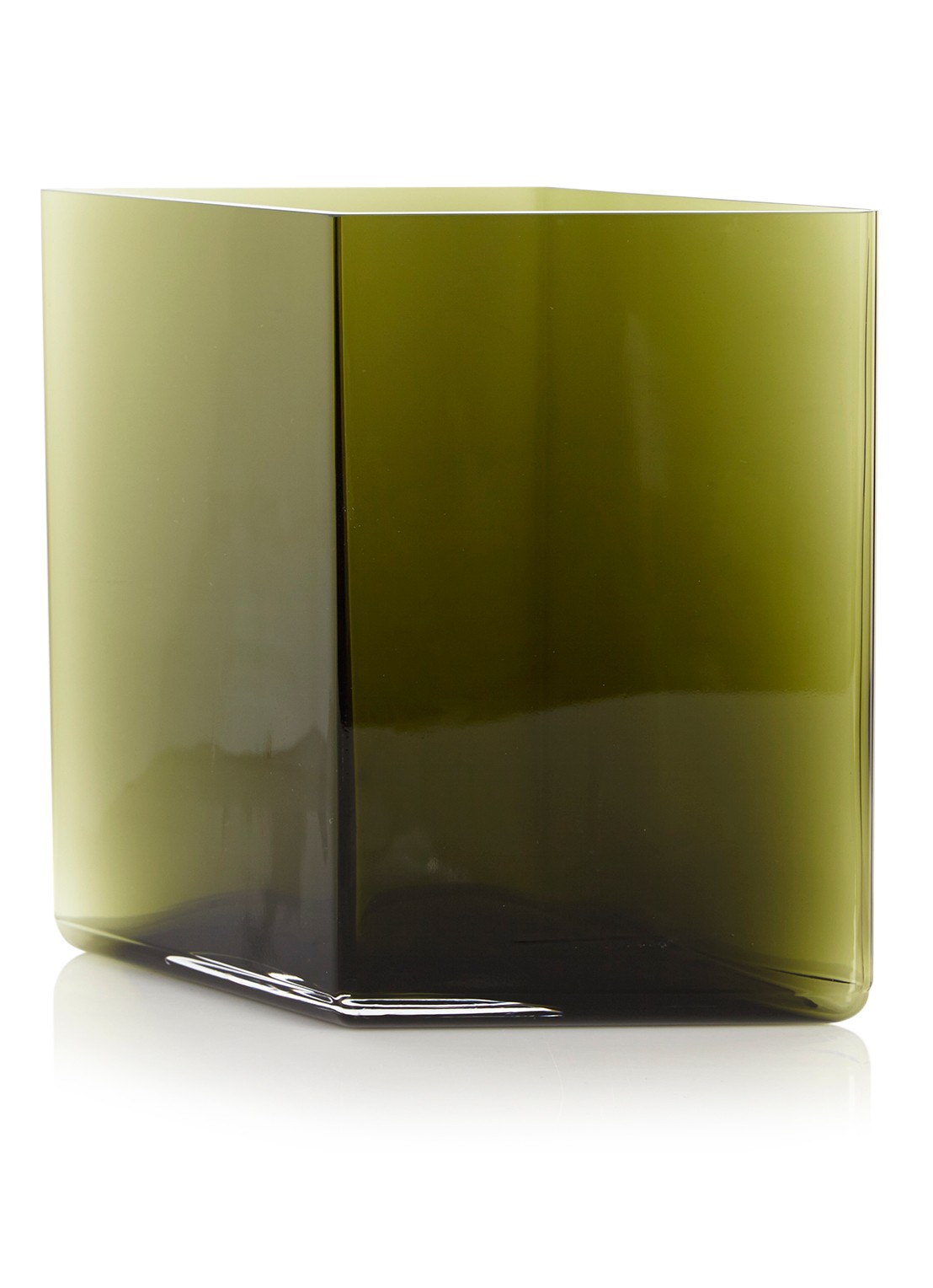 Iittala Ruutu vaas 18 cm - voorkant mosgroen