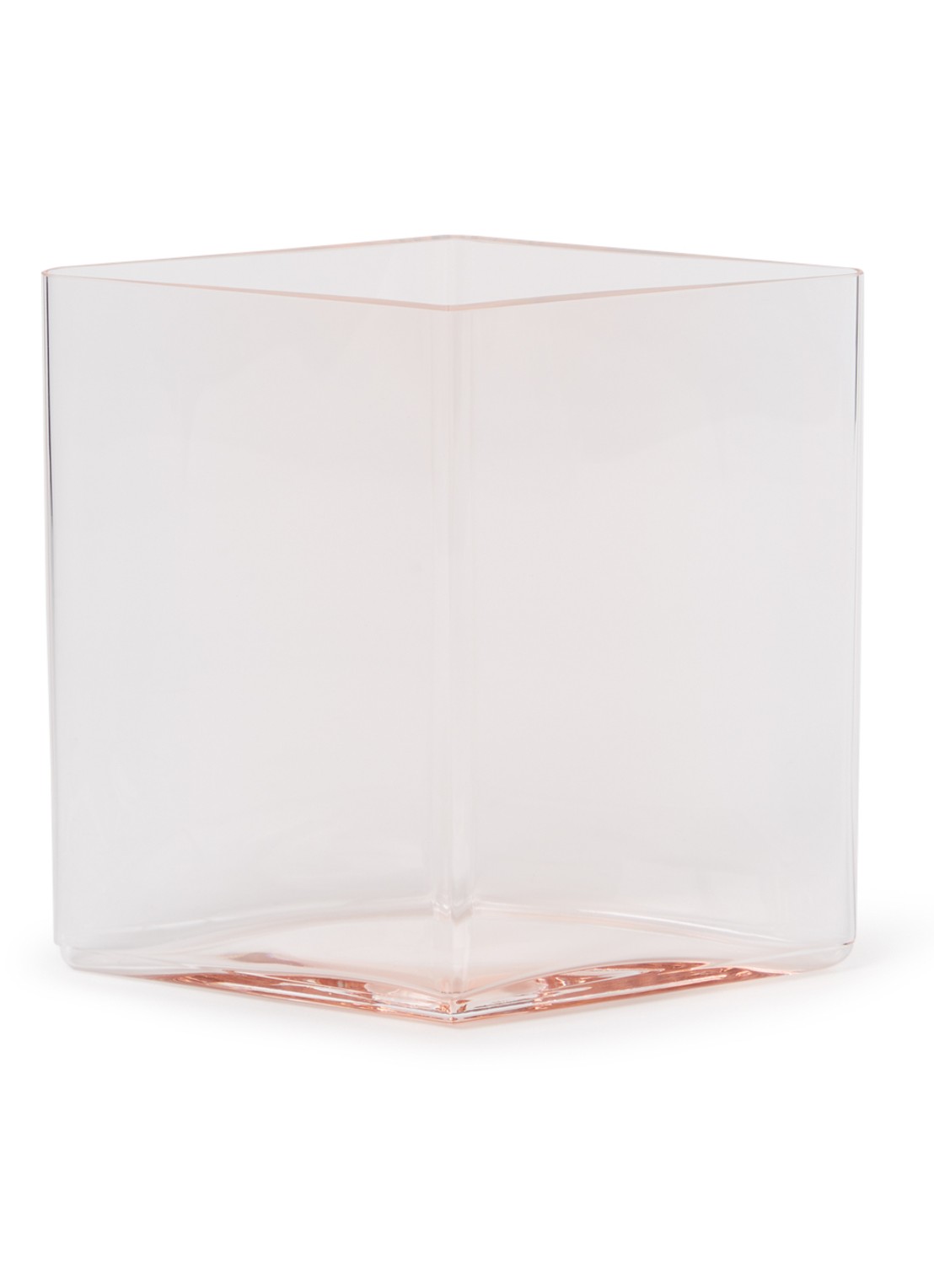 Iittala Ruutu vaas 18 cm - voorkant 2 zalmroze