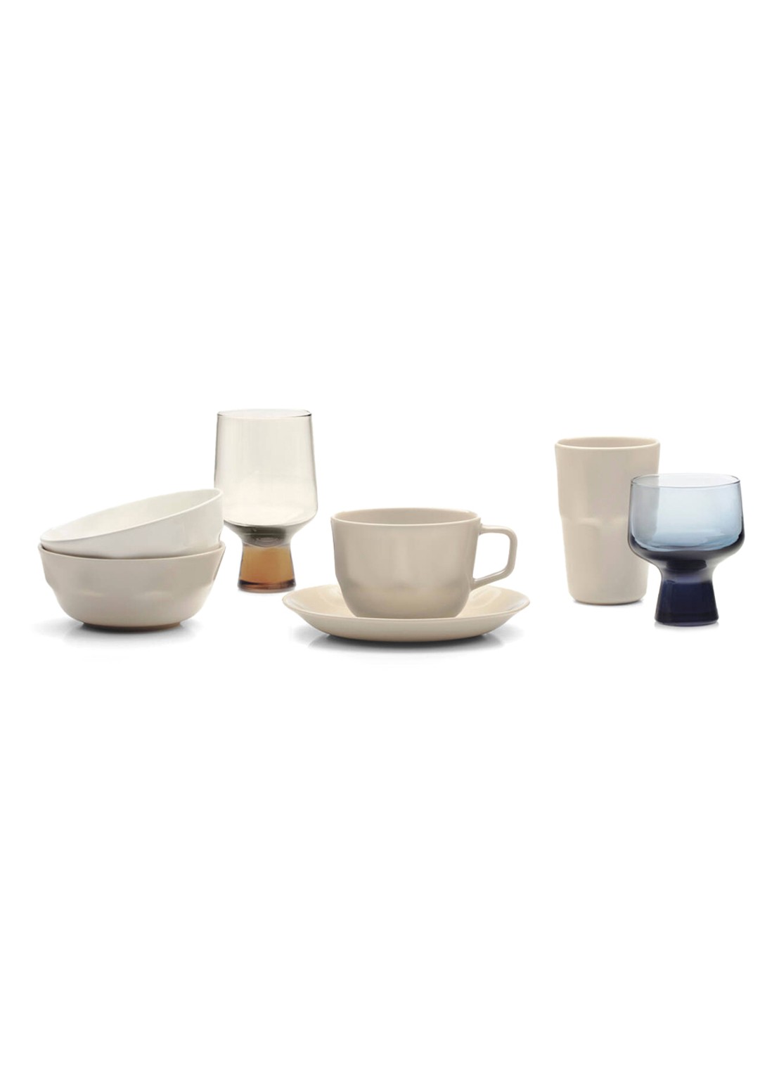 Iittala Solare Bokaal wijnglas 29 cl set van 2 - voorkant 2 bruin