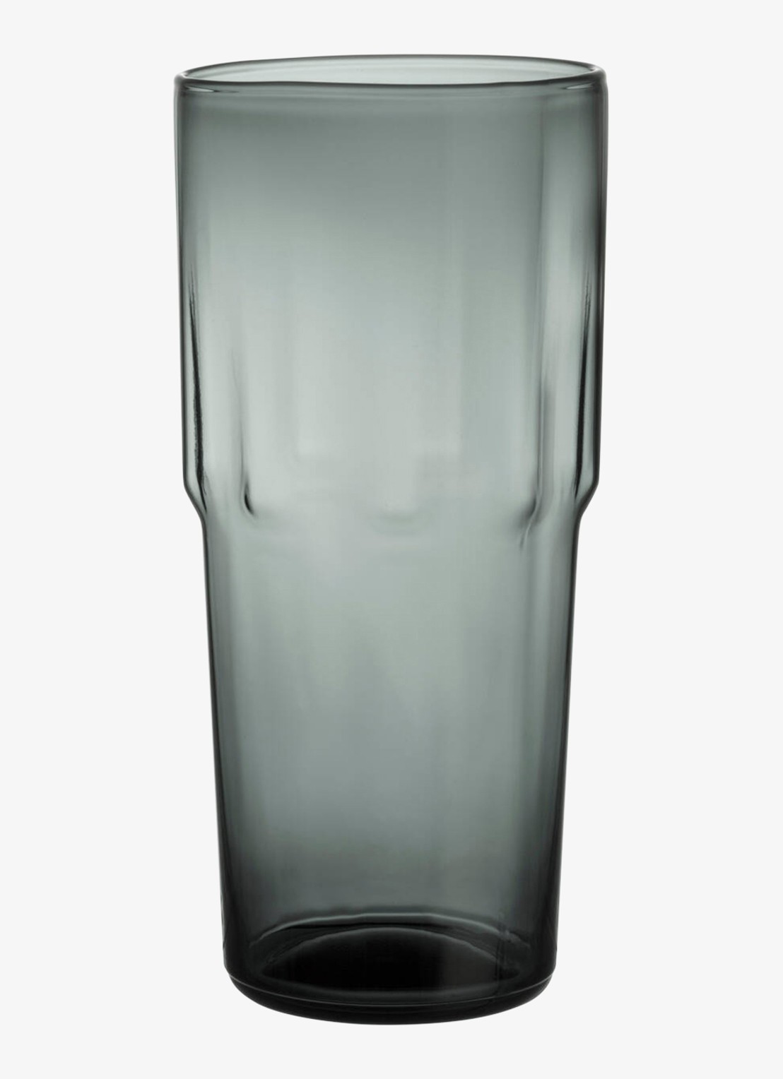 Iittala Solare hoog glas 39 cl staalgrijs set van 2 - voorkant donkergrijs