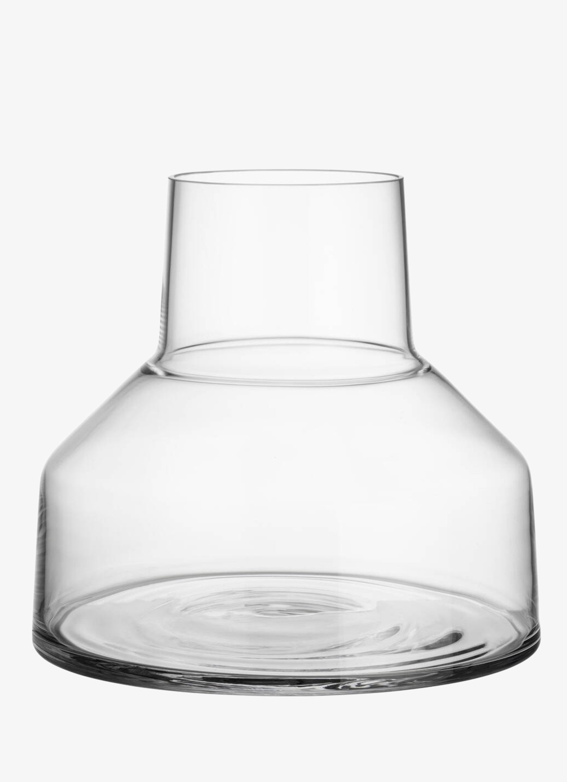 Iittala Solare Low vaas 20 cm - voorkant transparant