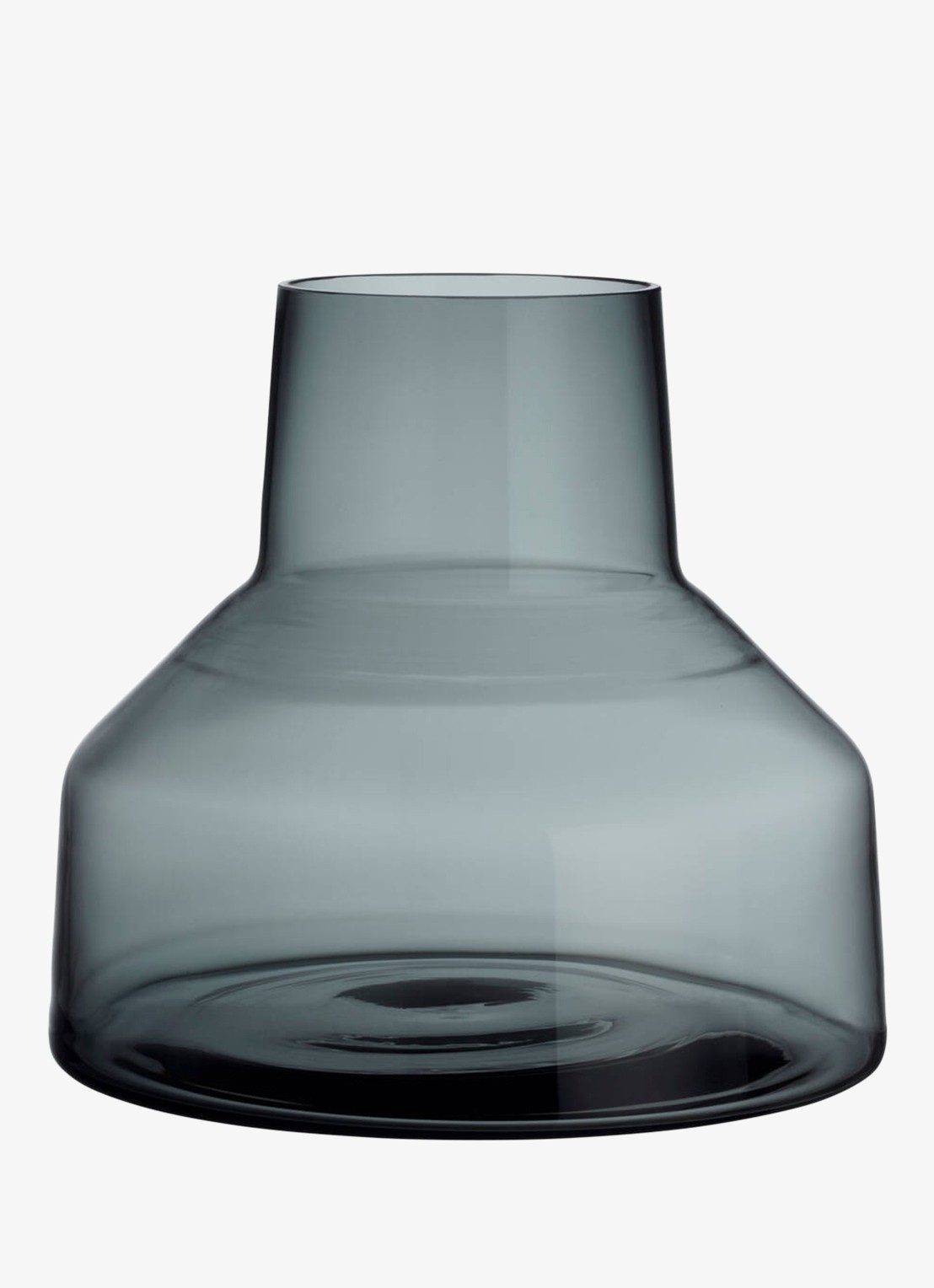 Iittala Solare Low vaas 20 cm - voorkant donkergrijs