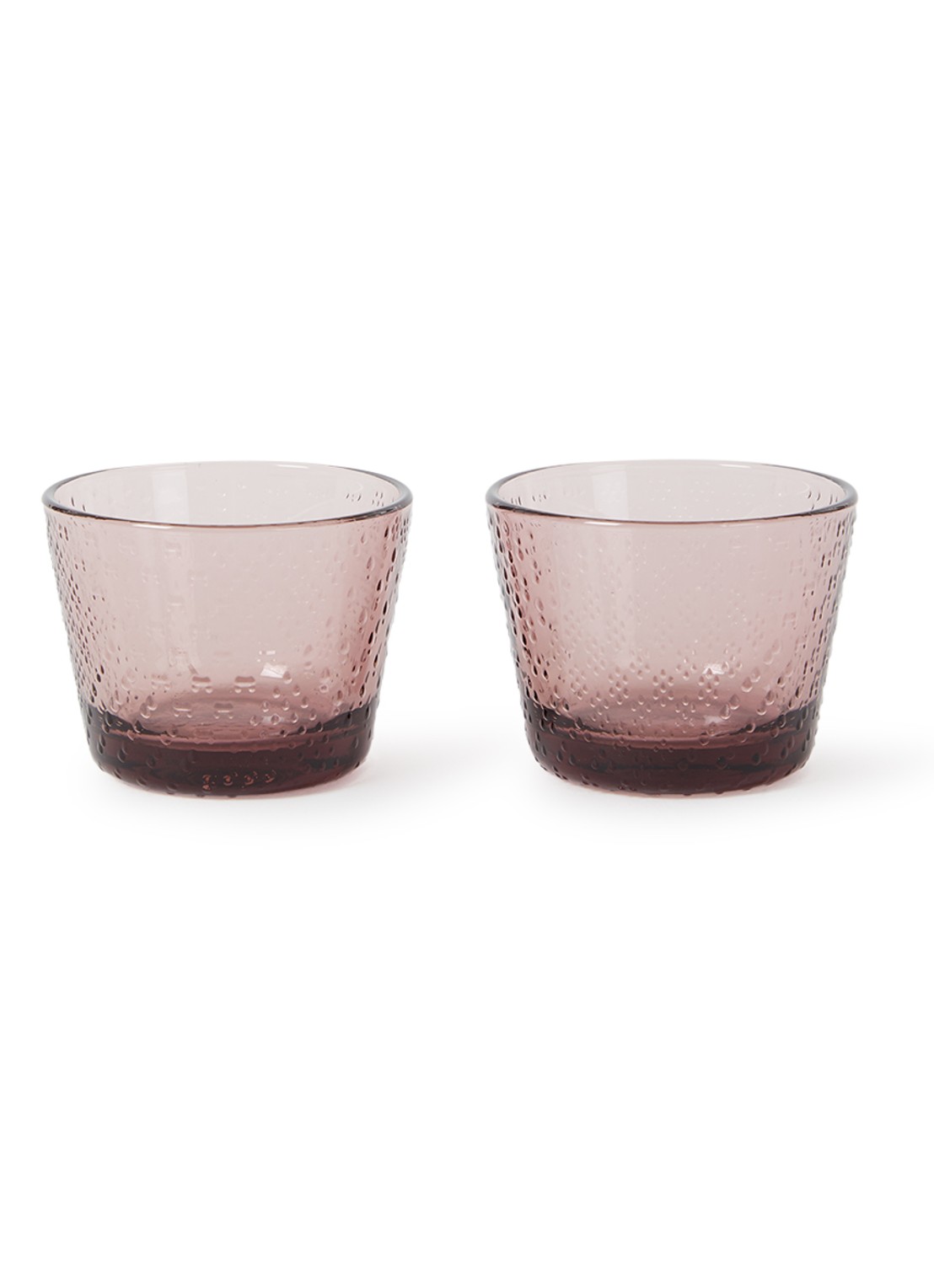 Iittala Tundra drinkglas 16 cl set van 2 - voorkant donkerroze