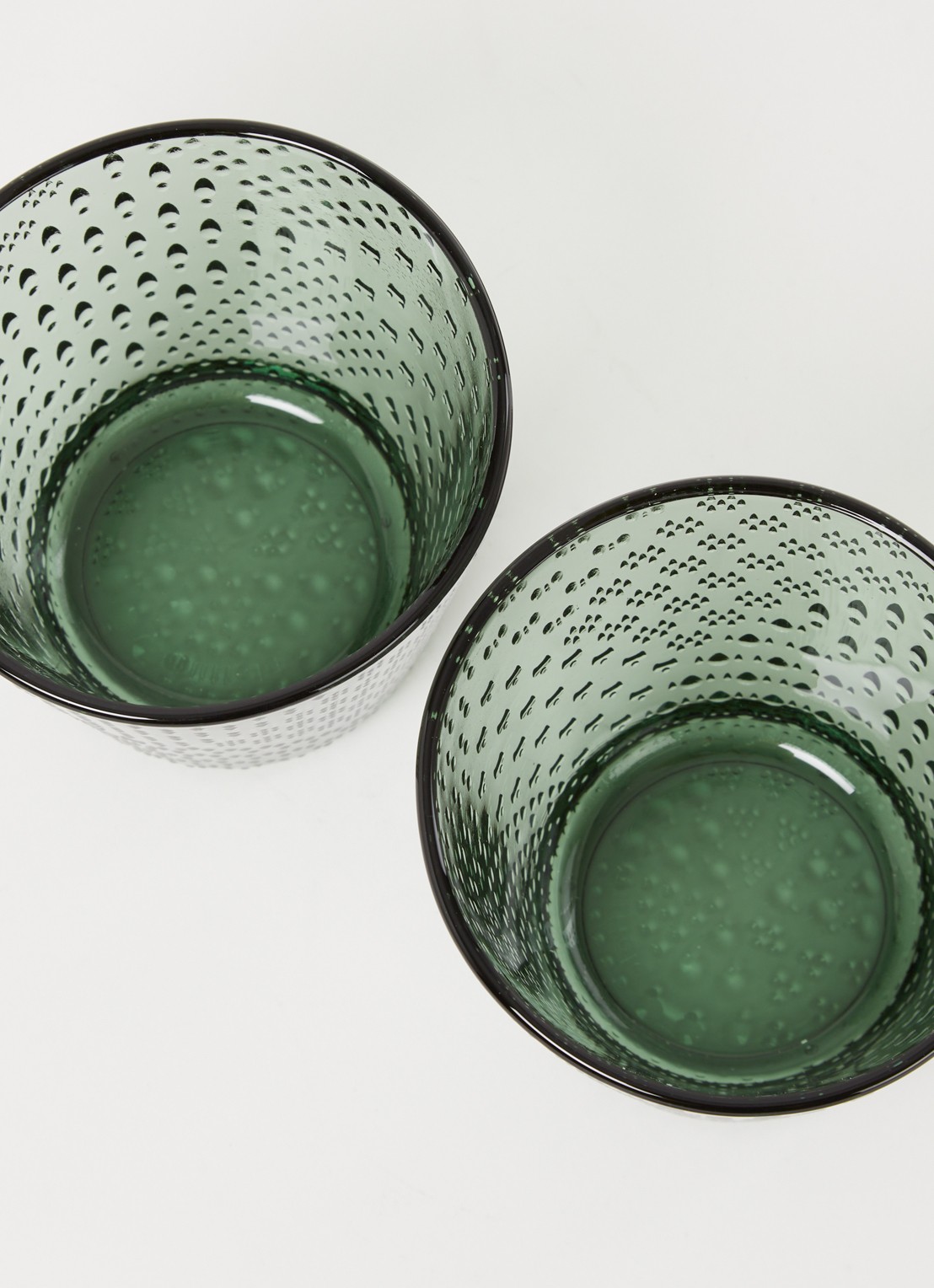 Iittala Tundra drinkglas 29 cl set van 2 - voorkant 2 groen