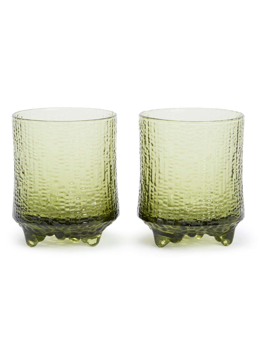 Iittala Ultima Thule drinkglas 20 cl set van 2 - voorkant mosgroen