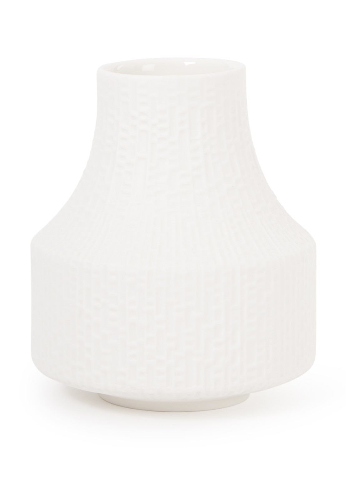 Iittala Ultima Thule vaas van keramiek 10 cm - voorkant gebroken wit