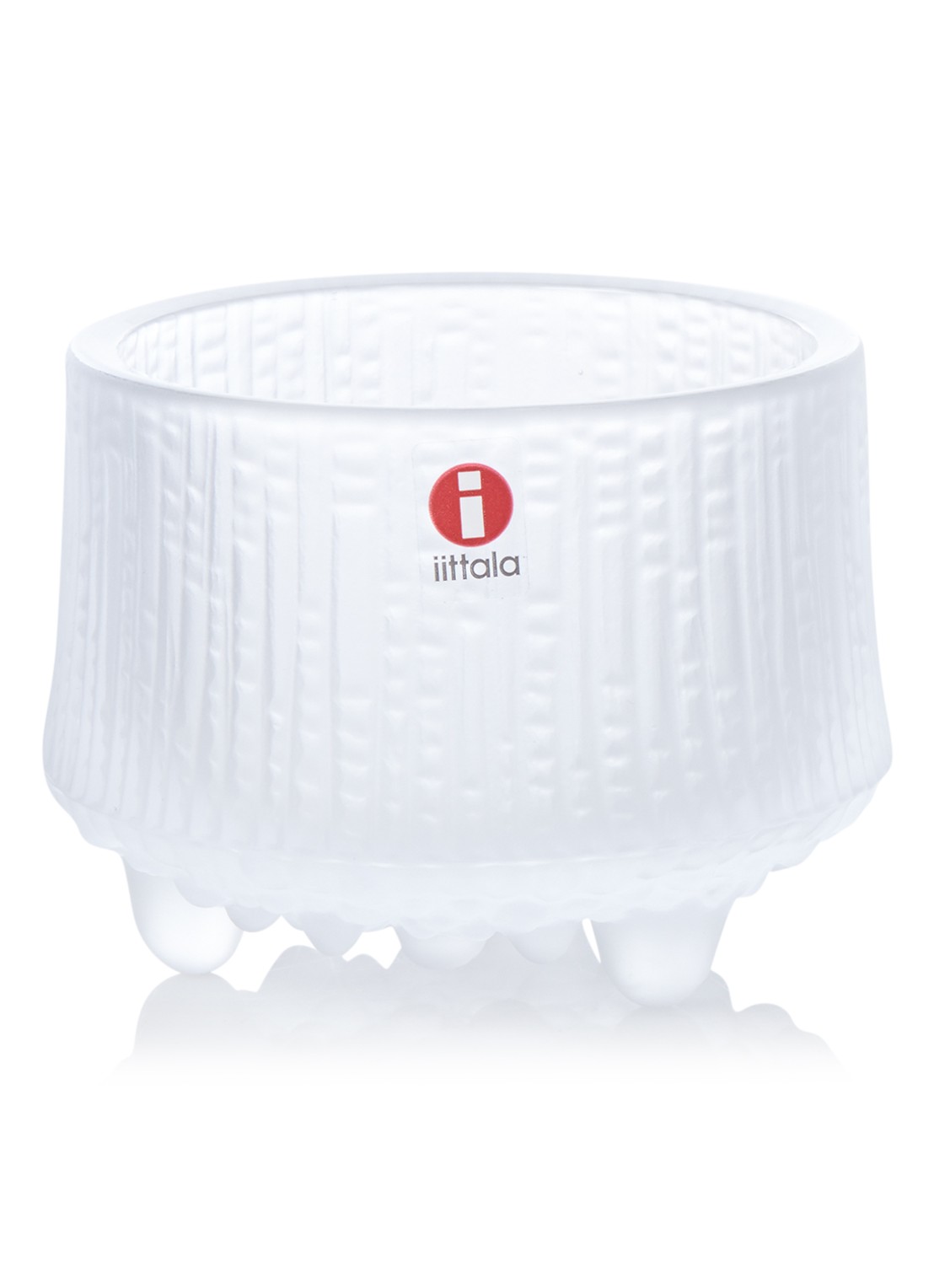 Iittala Ultima Thule waxinelichthouder 6,5 cm - voorkant transparant