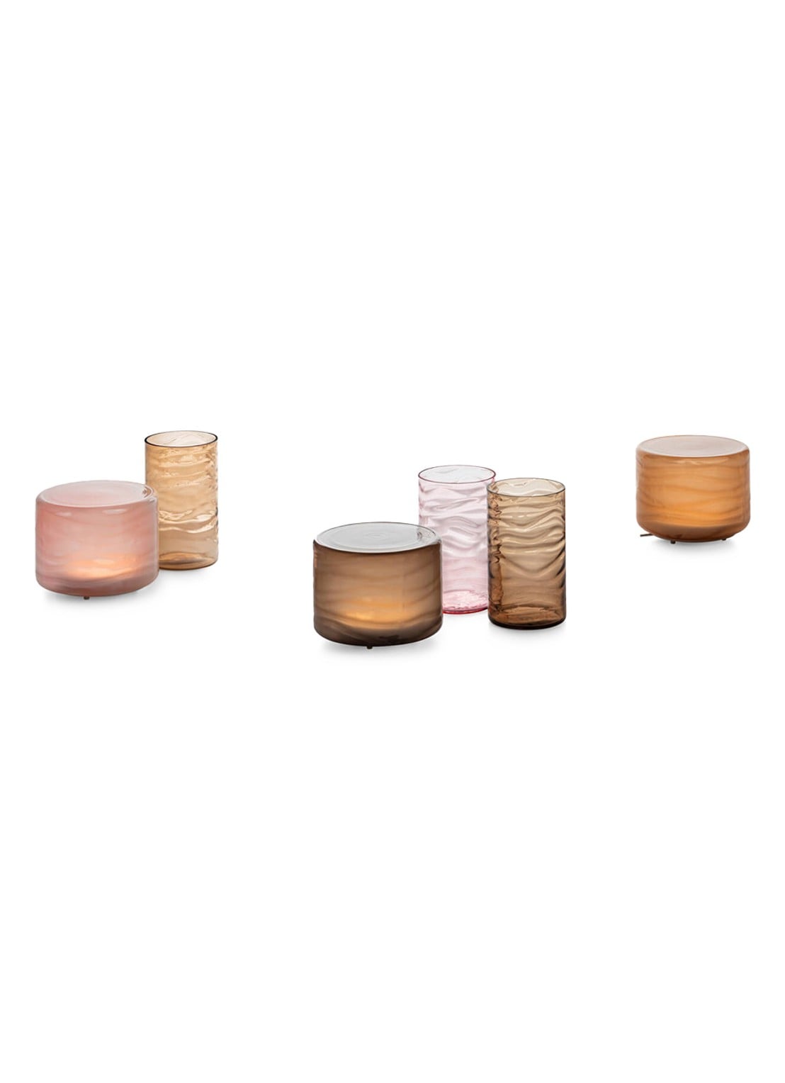 Iittala Unda tafellamp 24 cm - voorkant 2 zalmroze