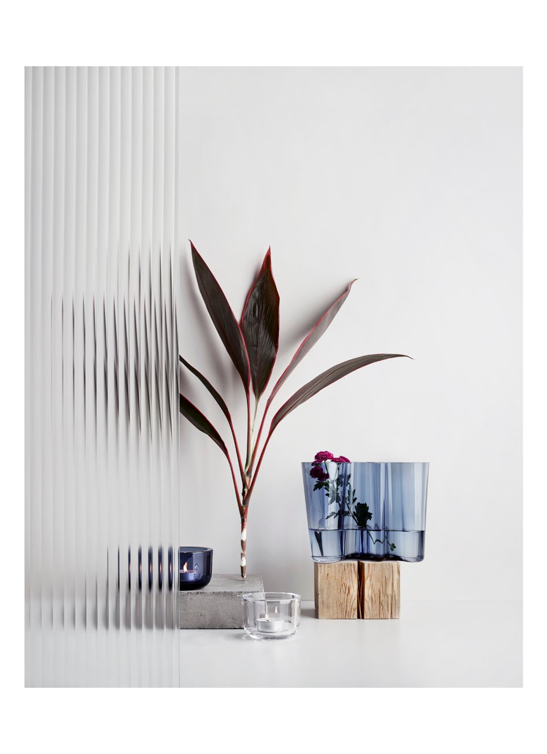Iittala Valkea waxinelichthouder 6 cm - voorkant 2 grijs