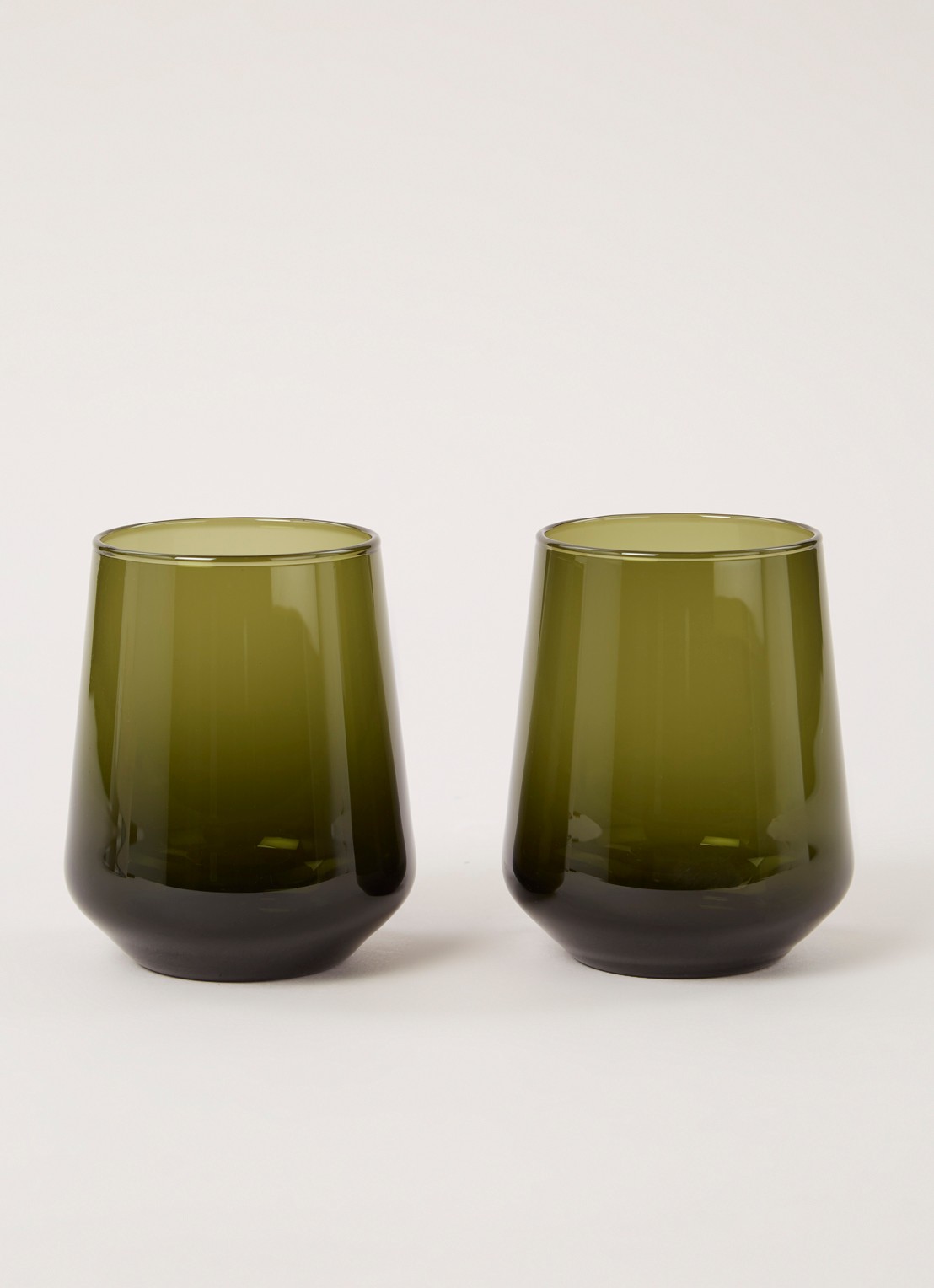 Iittala Waterglas 35 cl set van 2 - voorkant 2 donkergroen
