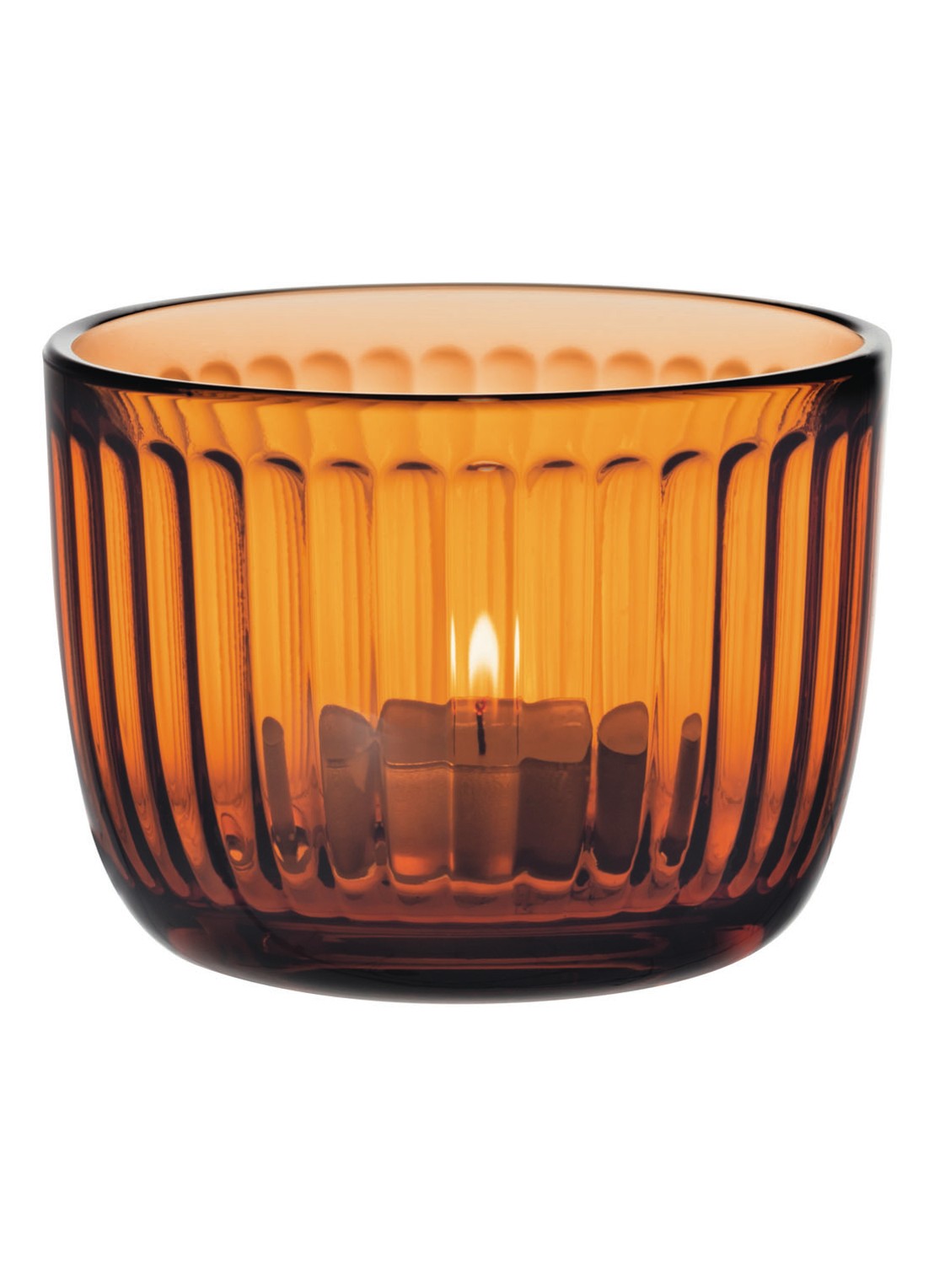 Iittala Waxinelichthouder 7 cm  - voorkant 2 oranje