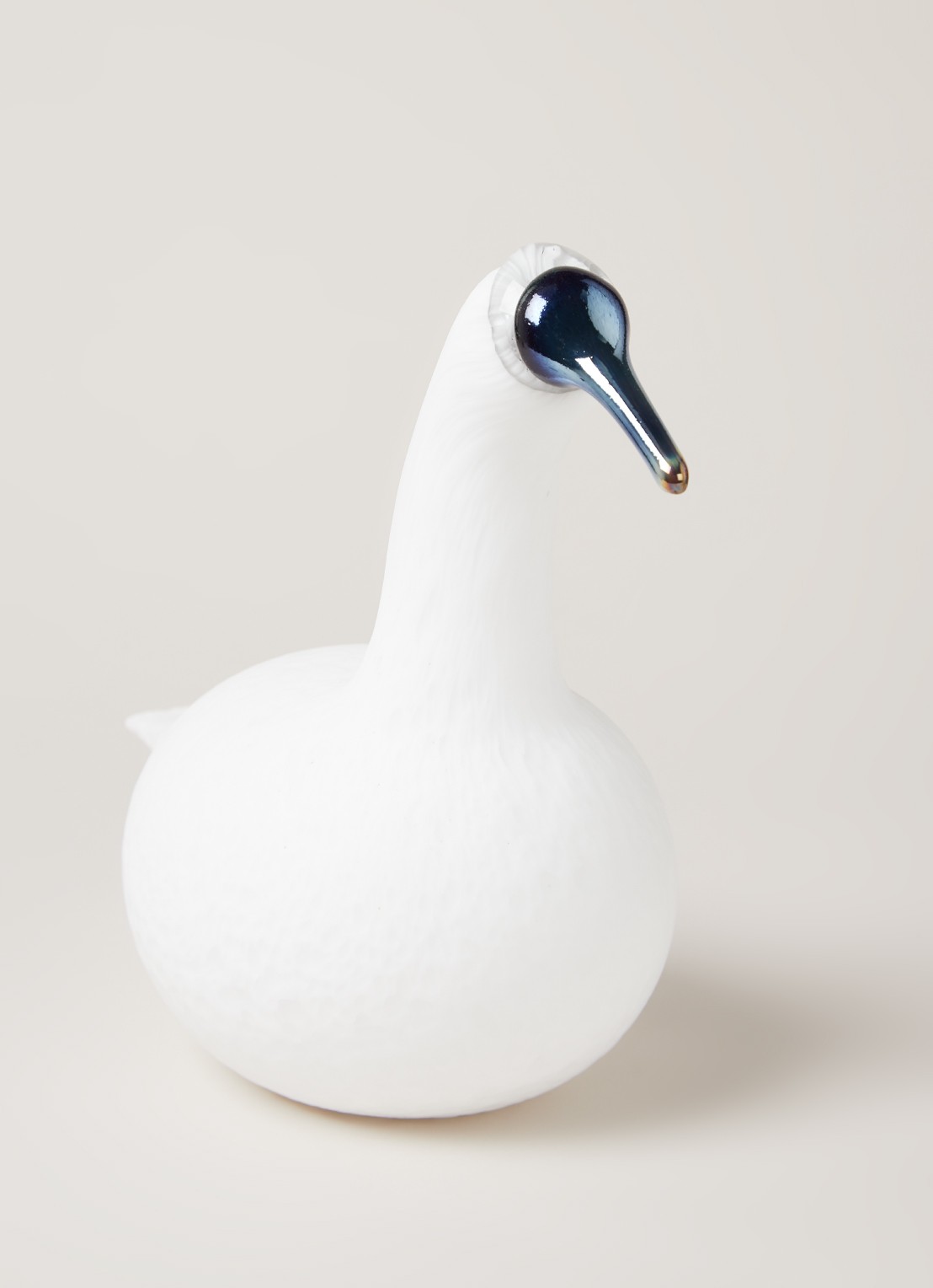 Iittala Zingende Zwaan van glas 28 cm - detail wit