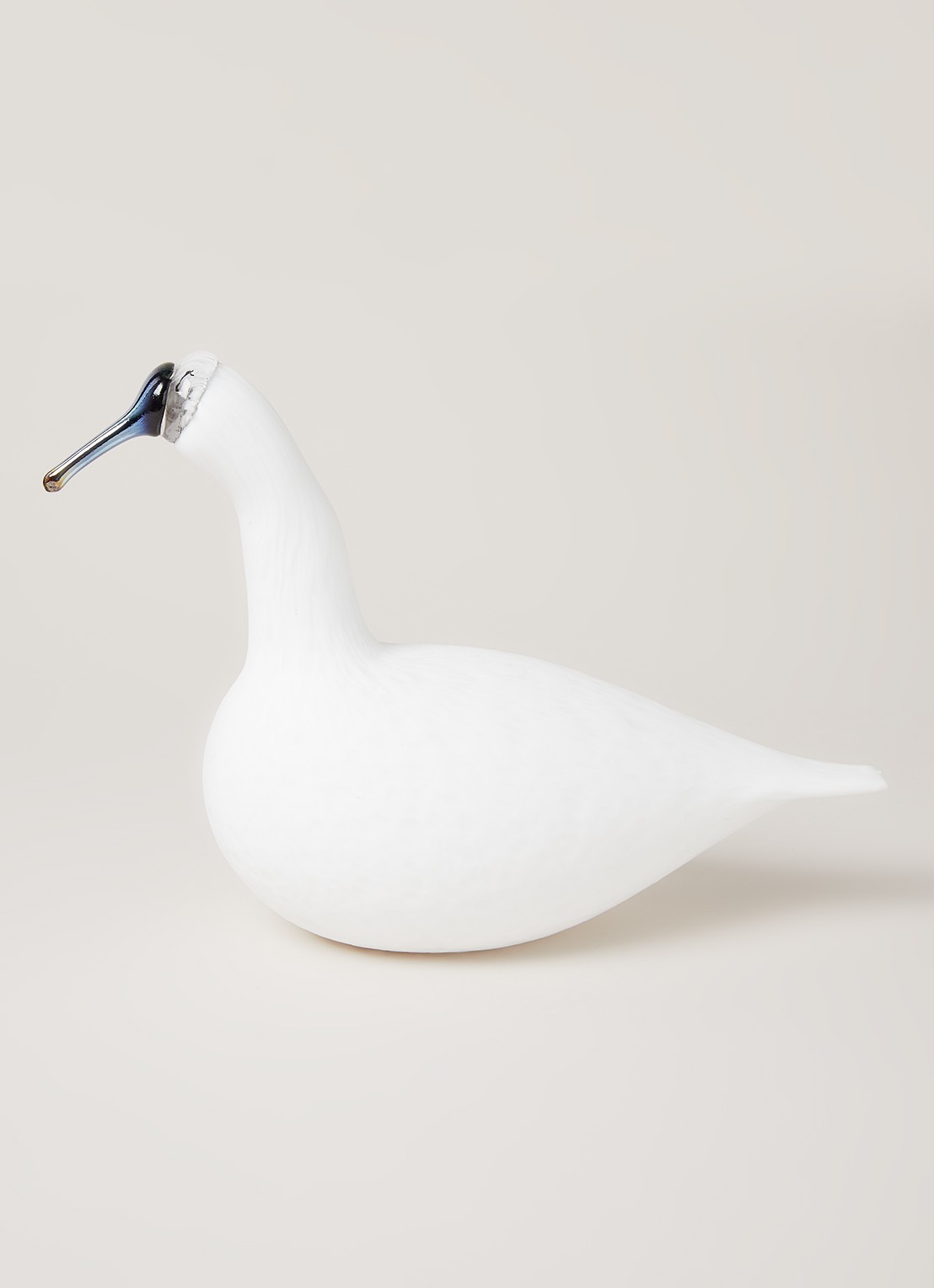 Iittala Zingende Zwaan van glas 28 cm - voorkant 4 wit