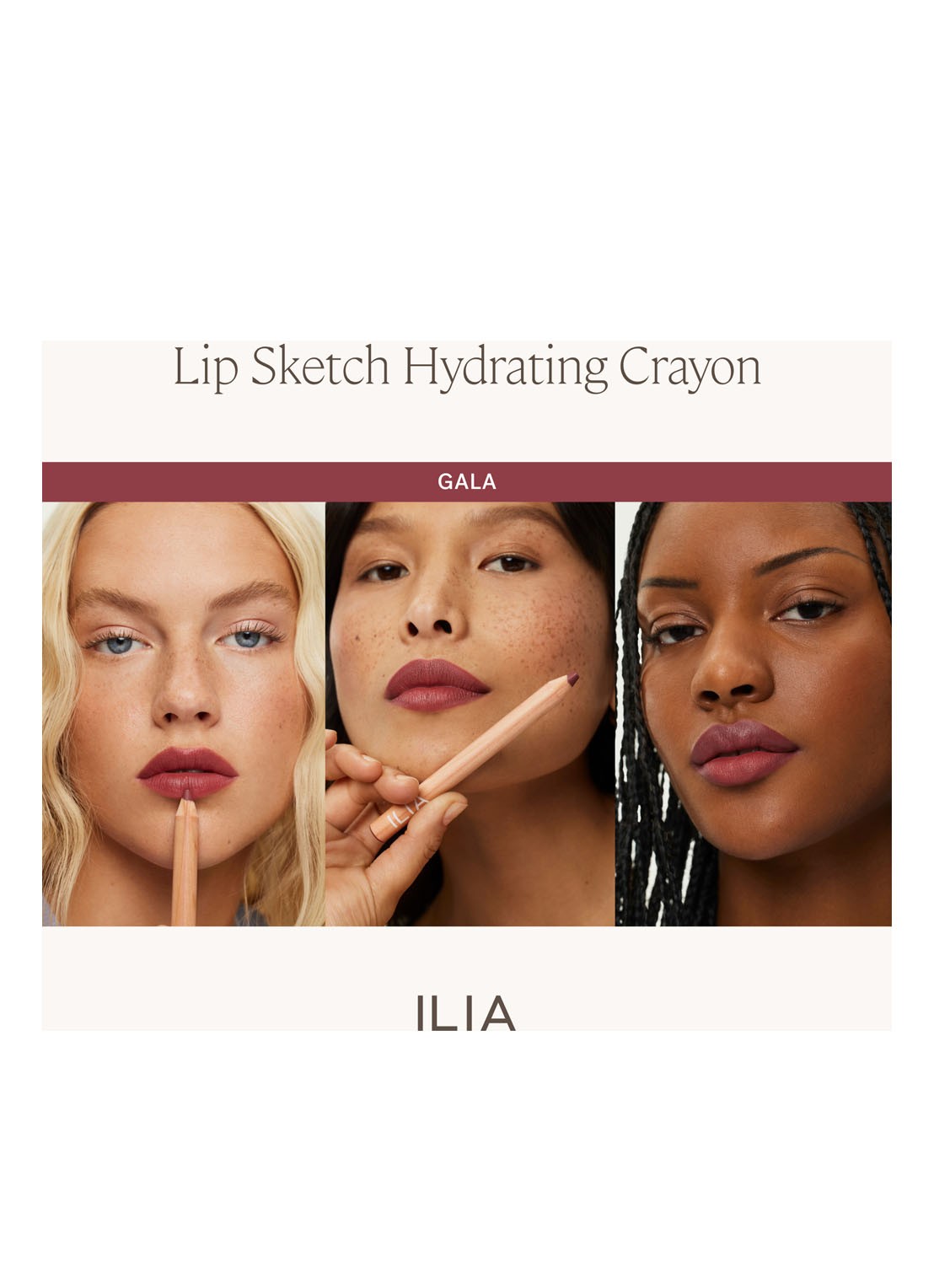 ILIA Beauty Lip Sketch Hydrating Crayon - lipstick - detail 3 gala