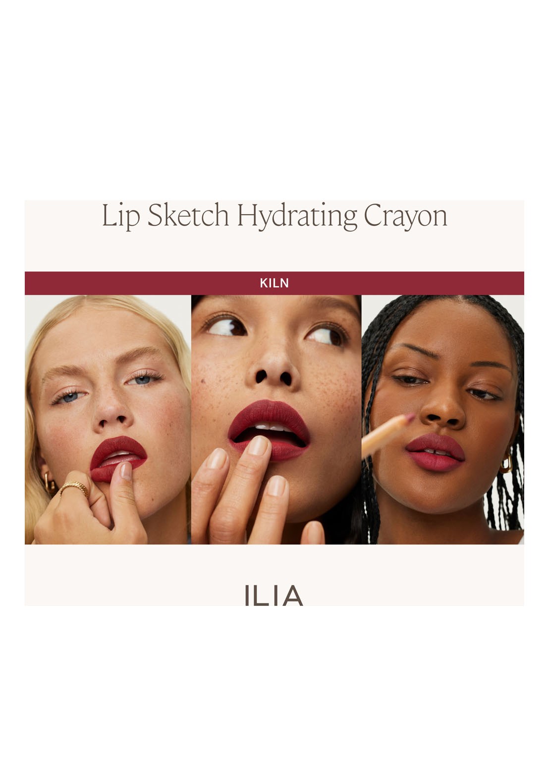 ILIA Beauty Lip Sketch Hydrating Crayon - lipstick - detail 3 kiln