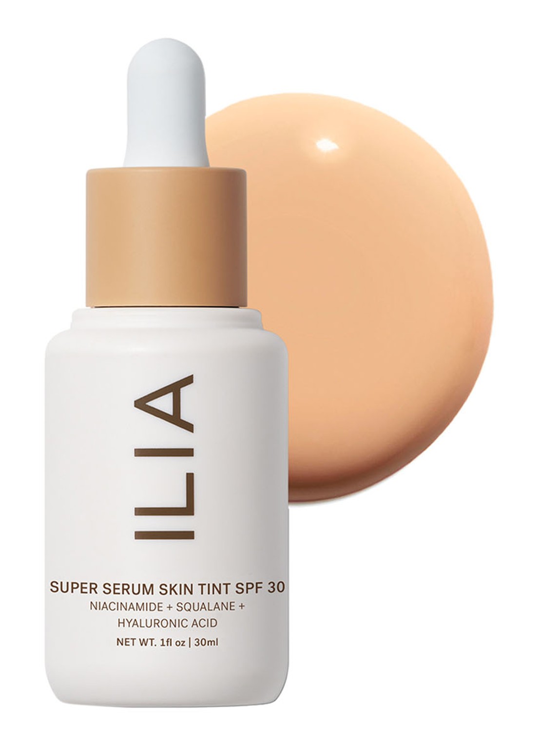ILIA Beauty Super Serum Skin Tint Broad Spectrum SPF30 - getint serum - voorkant 6 bom bom - st5