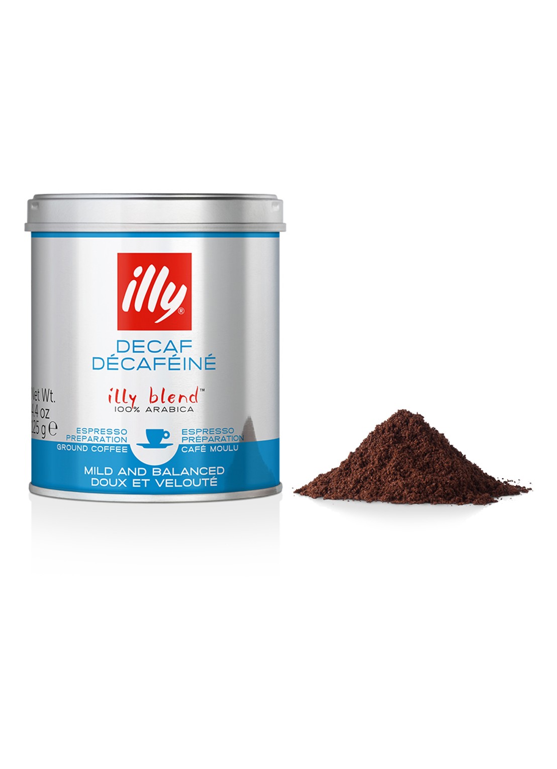 illy Decaf gemalen koffie 125 gram - voorkant undefined