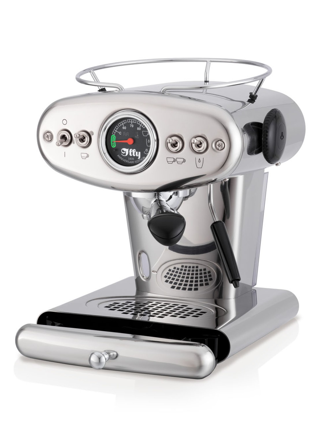 illy FrancisFrancis X1 Anniversary ESE & Ground espressomachine - detail 3 zilver