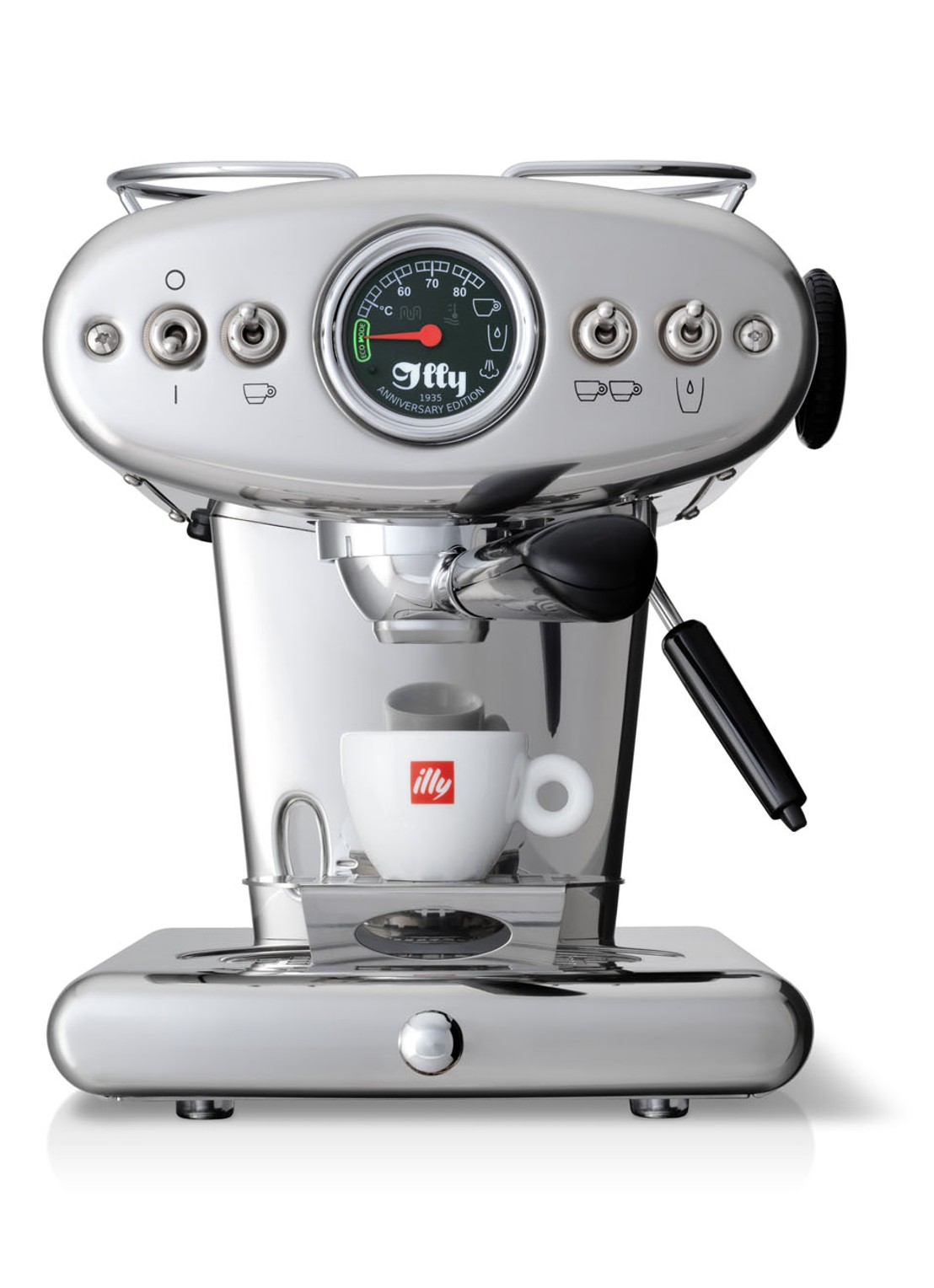 illy FrancisFrancis X1 Anniversary ESE & Ground espressomachine - detail 5 zilver