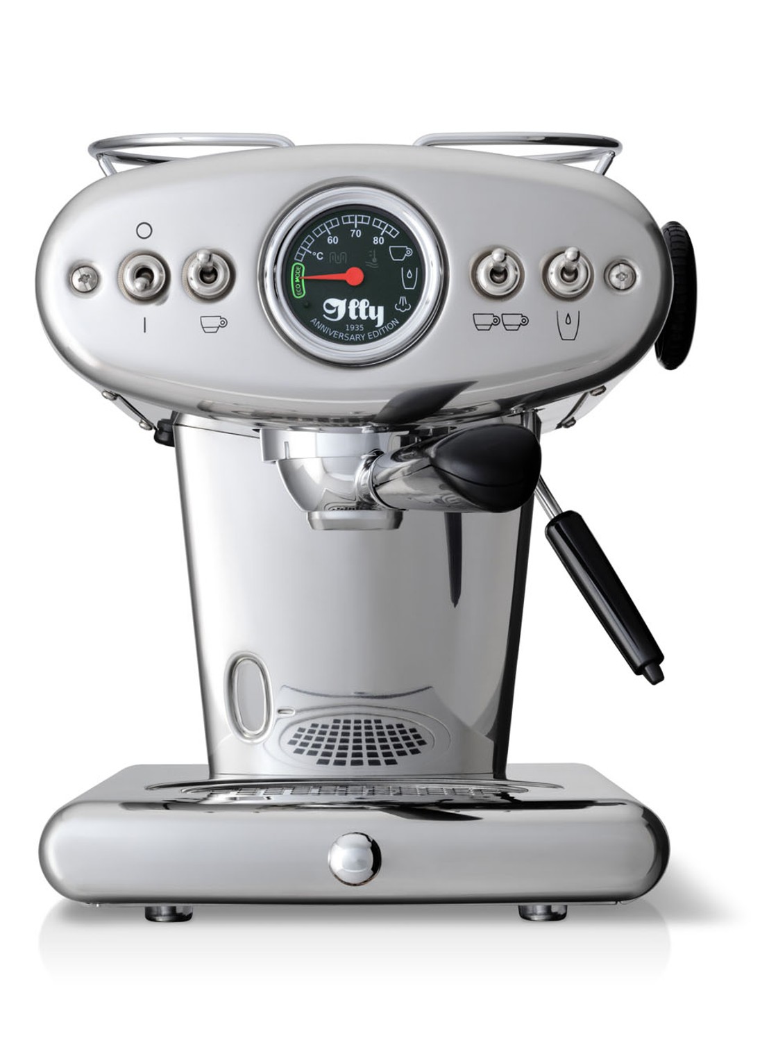 illy FrancisFrancis X1 Anniversary ESE & Ground espressomachine - voorkant zilver