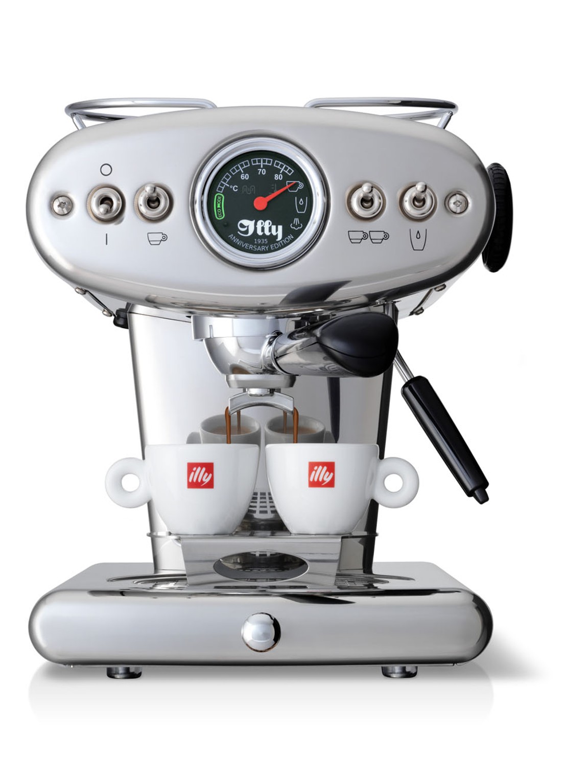 illy FrancisFrancis X1 Anniversary ESE & Ground espressomachine - voorkant 2 zilver