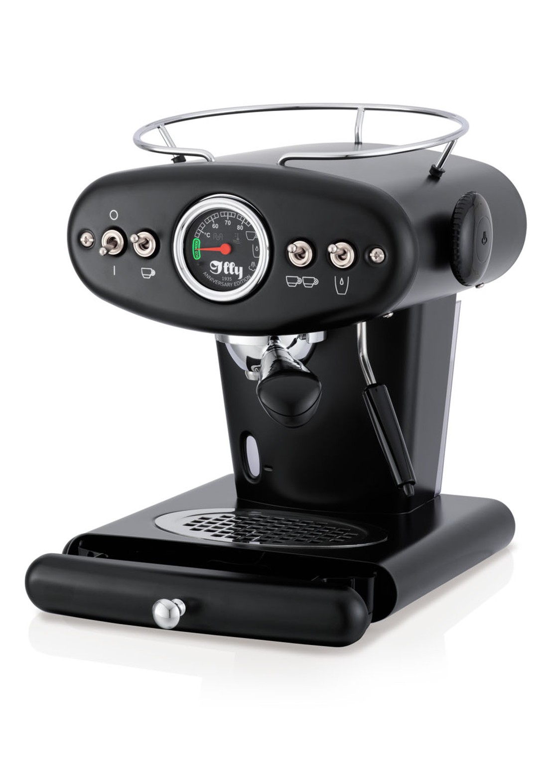 illy FrancisFrancis X1 Anniversary ESE & Ground espressomachine - detail zwart
