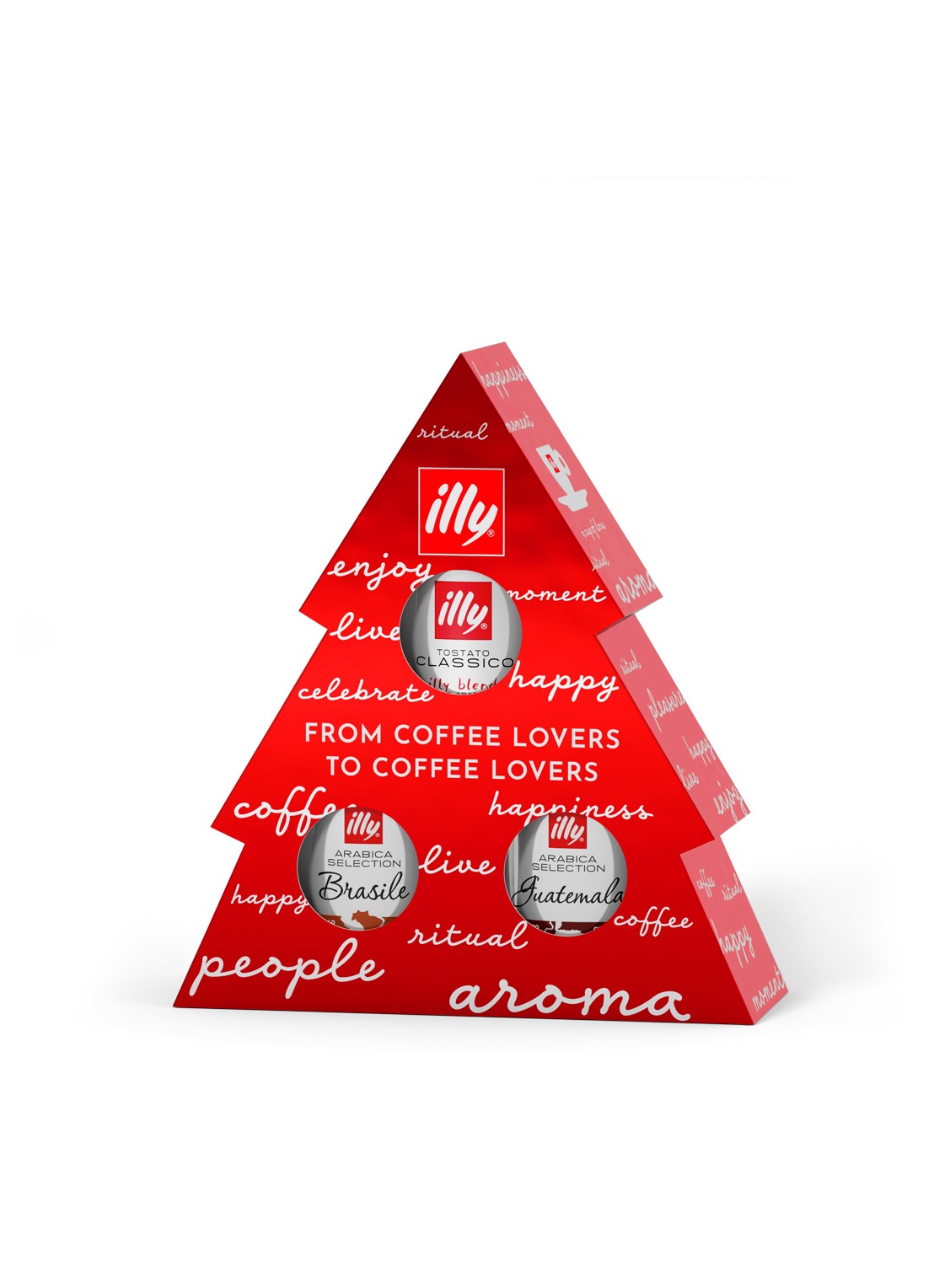 illy Gemalen koffie in geschenkverpakking 3 x 125 gram - voorkant undefined