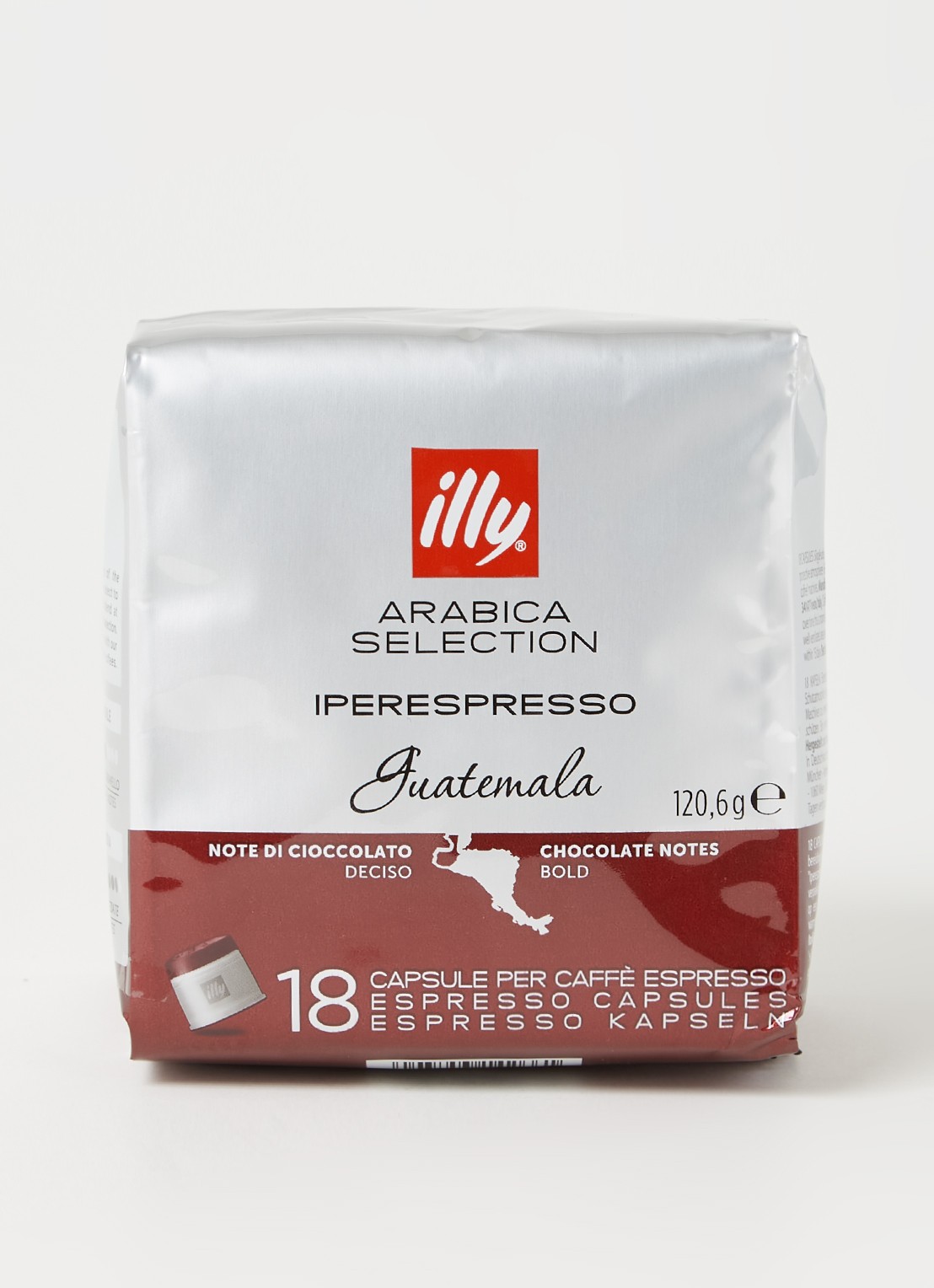 illy Iperespresso Guatemala Arabica Selection capsules 18 stuks - voorkant 2 donkerrood