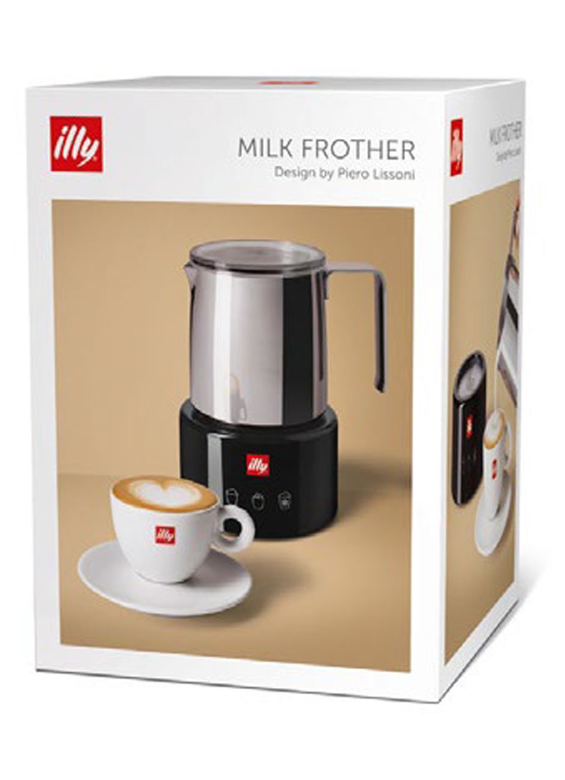illy Melkopschuimer 250 ml 23760 - voorkant 4 zwart