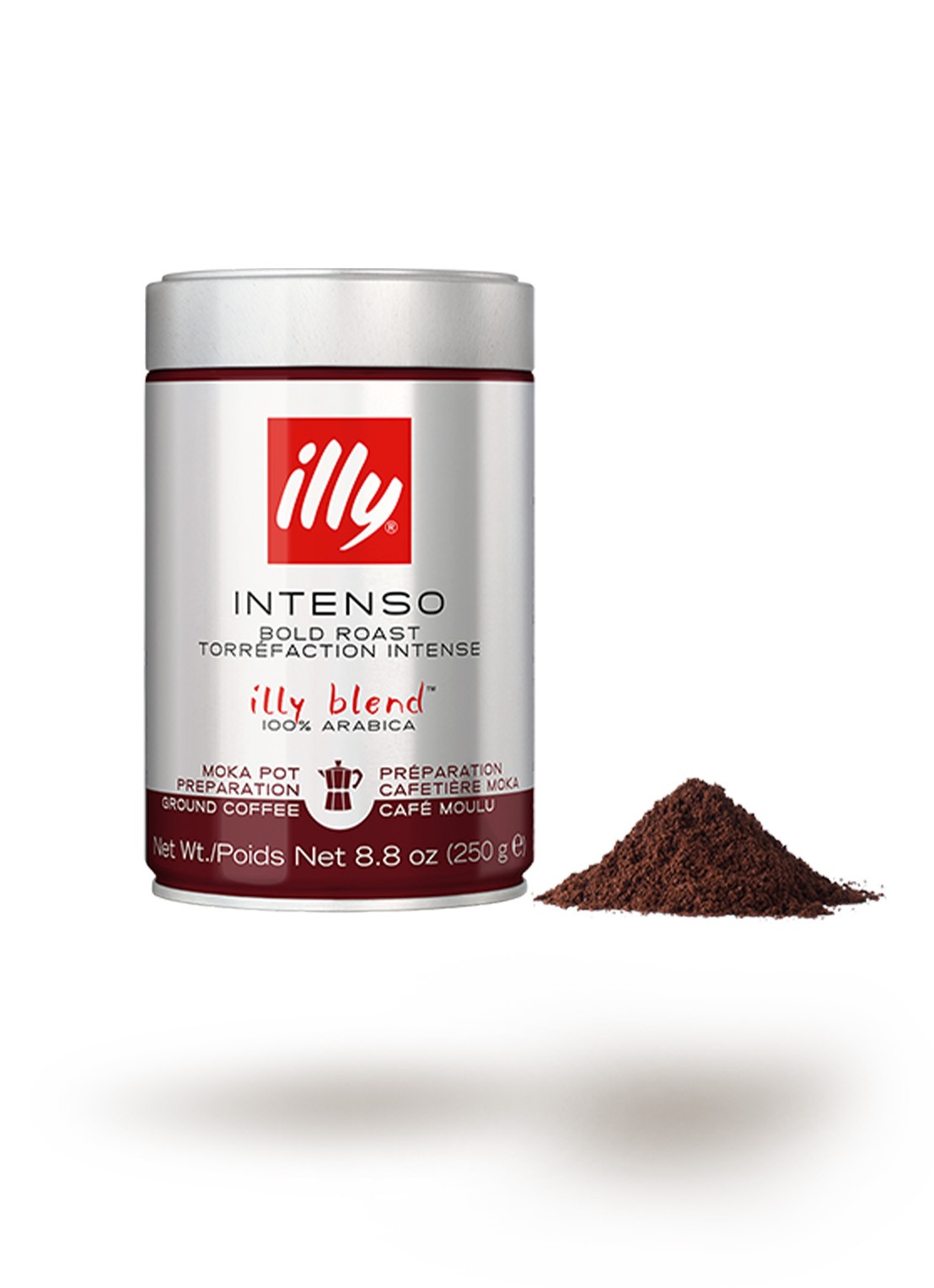 illy Moka Intenso gemalen koffie 250 gram - achterkant undefined