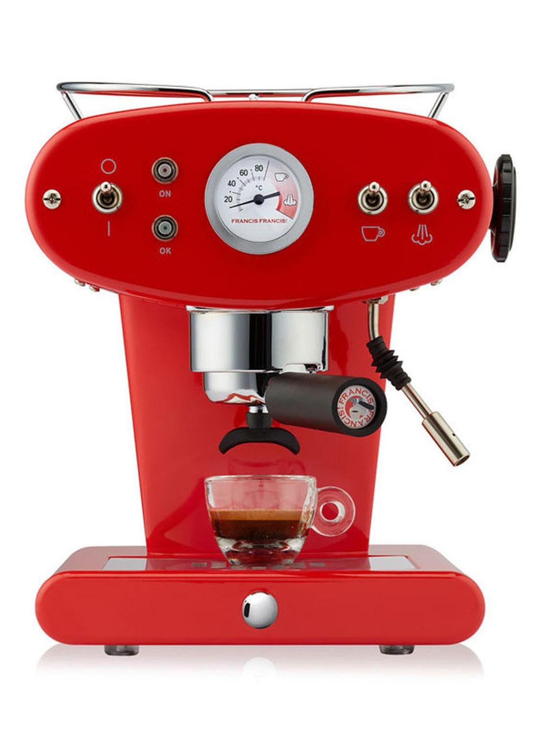 illy X1 Iperespresso espressomachine 6335 - voorkant rood