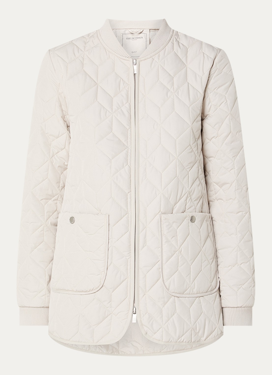 Ilse Jacobsen Art45 jack met quilt patroon en opgestikte zakken - voorkant 3 creme